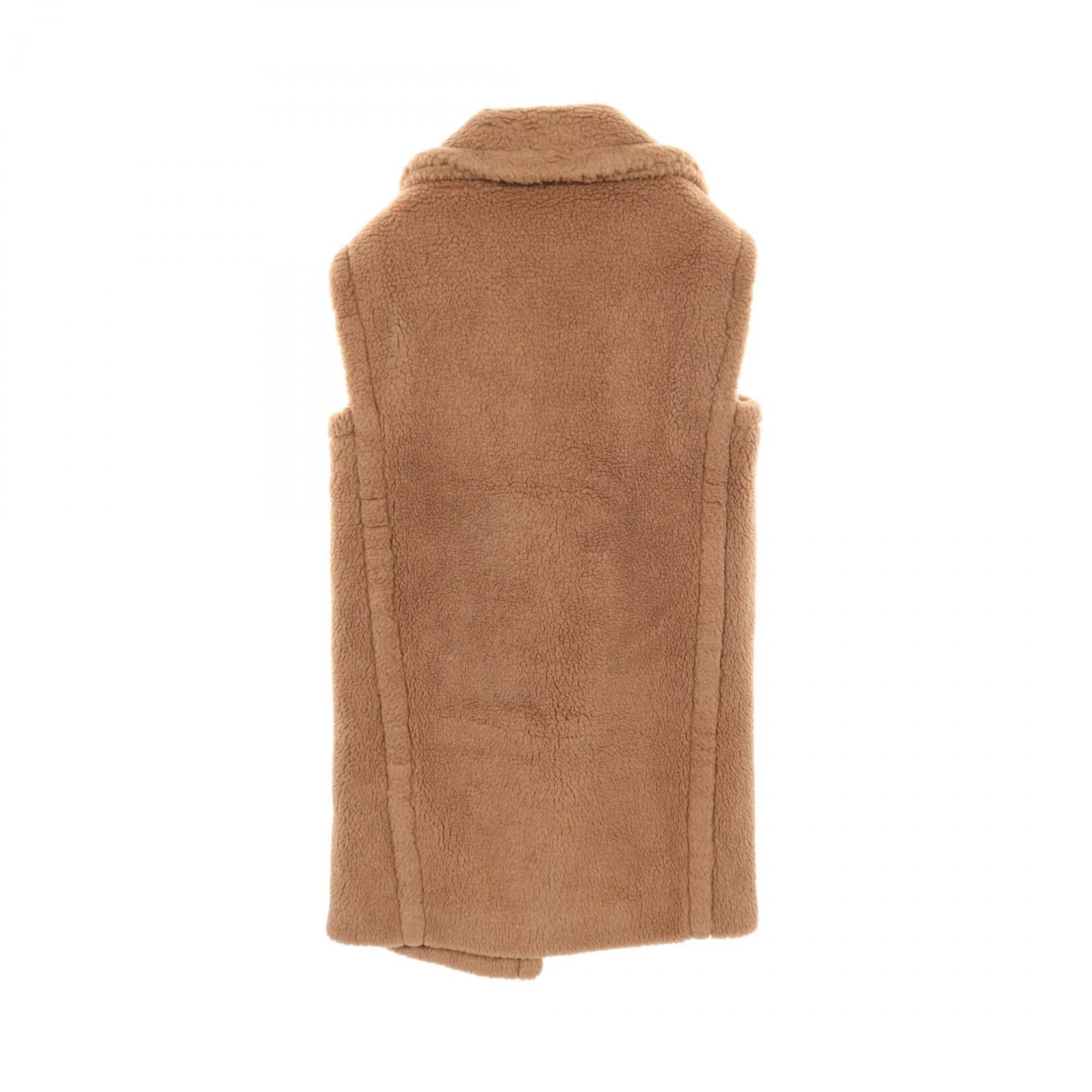 Max Mara Max Mara Max Mara TEDDY silk camel vest Textile Outerwear 127102116 DUTY FREE for USA Size ONE SIZE - 2 Thumbnail