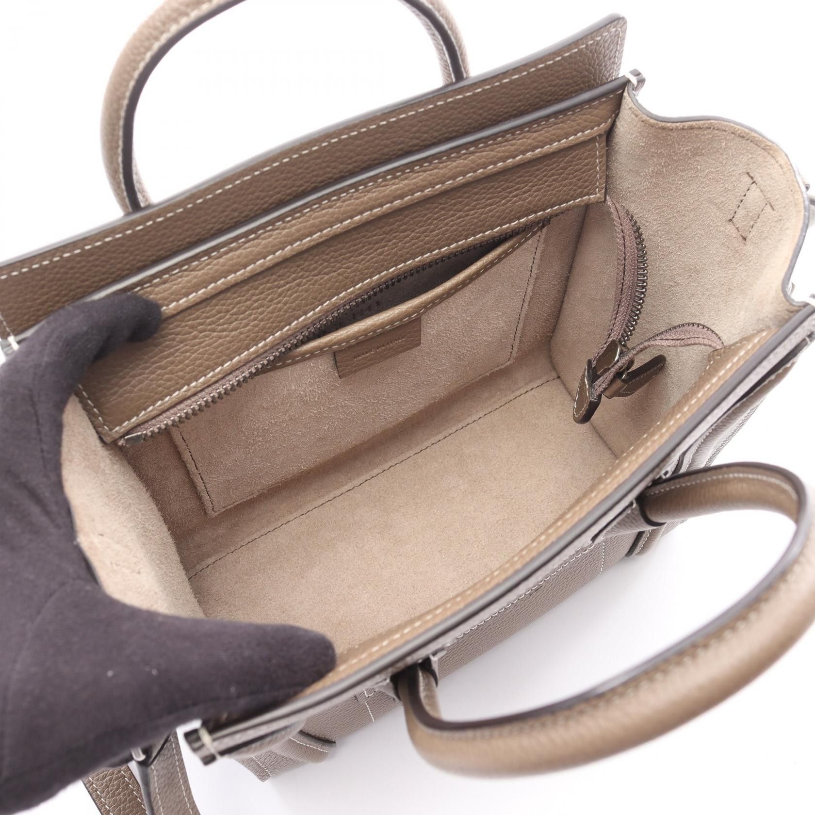 Celine Celine Celine Luggage Nano Shopper Leather Handbag Leather Handbag DUTY FREE for USA Size ONE SIZE - 3 Thumbnail