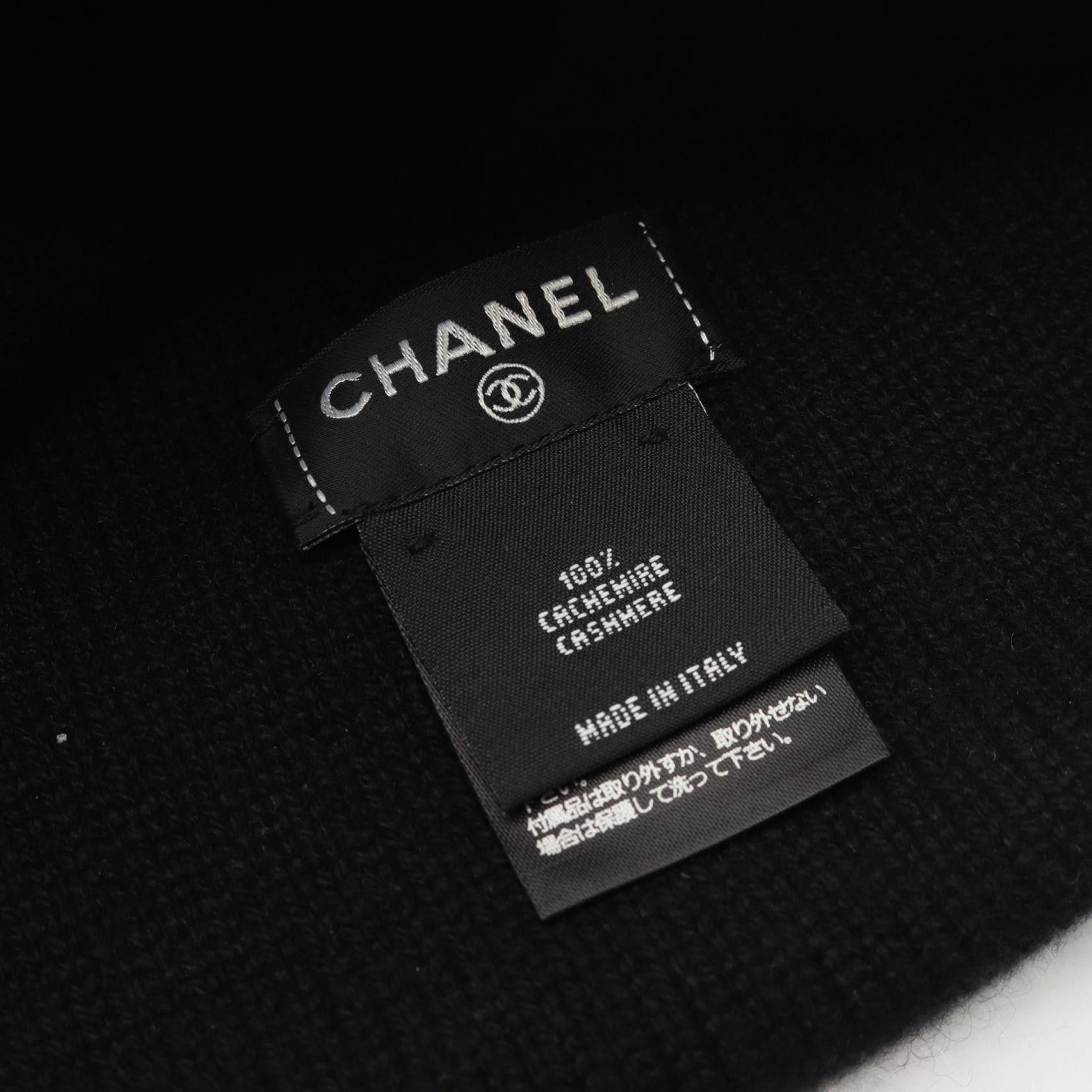 Chanel Chanel Chanel Coco Mark Cashmere Knit Cap Textile Hats DUTY FREE for USA Size ONE SIZE - 4 Thumbnail