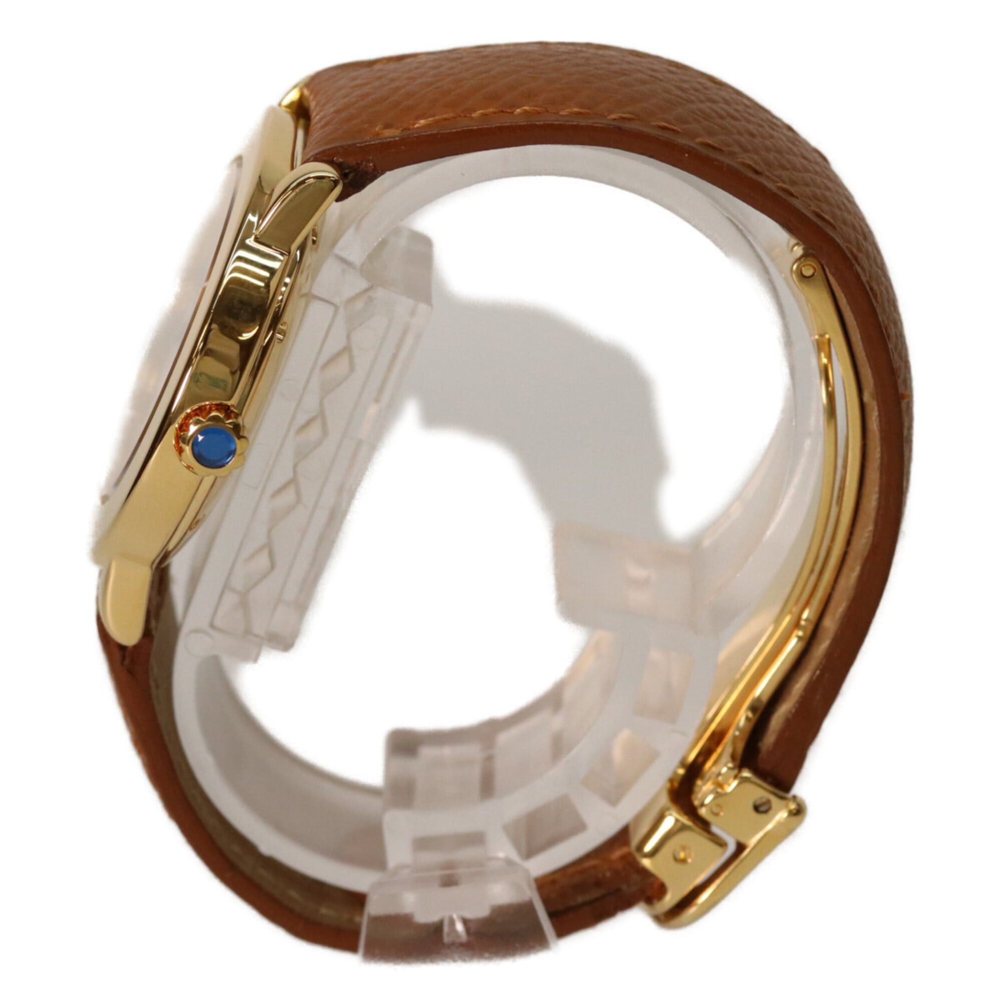 Cartier Cartier W1006922 925 Must de Ronde LM Vermeil Small Seconds Trinity Watch Gold Ivory Dial Ladies Size ONE SIZE - 2 Thumbnail
