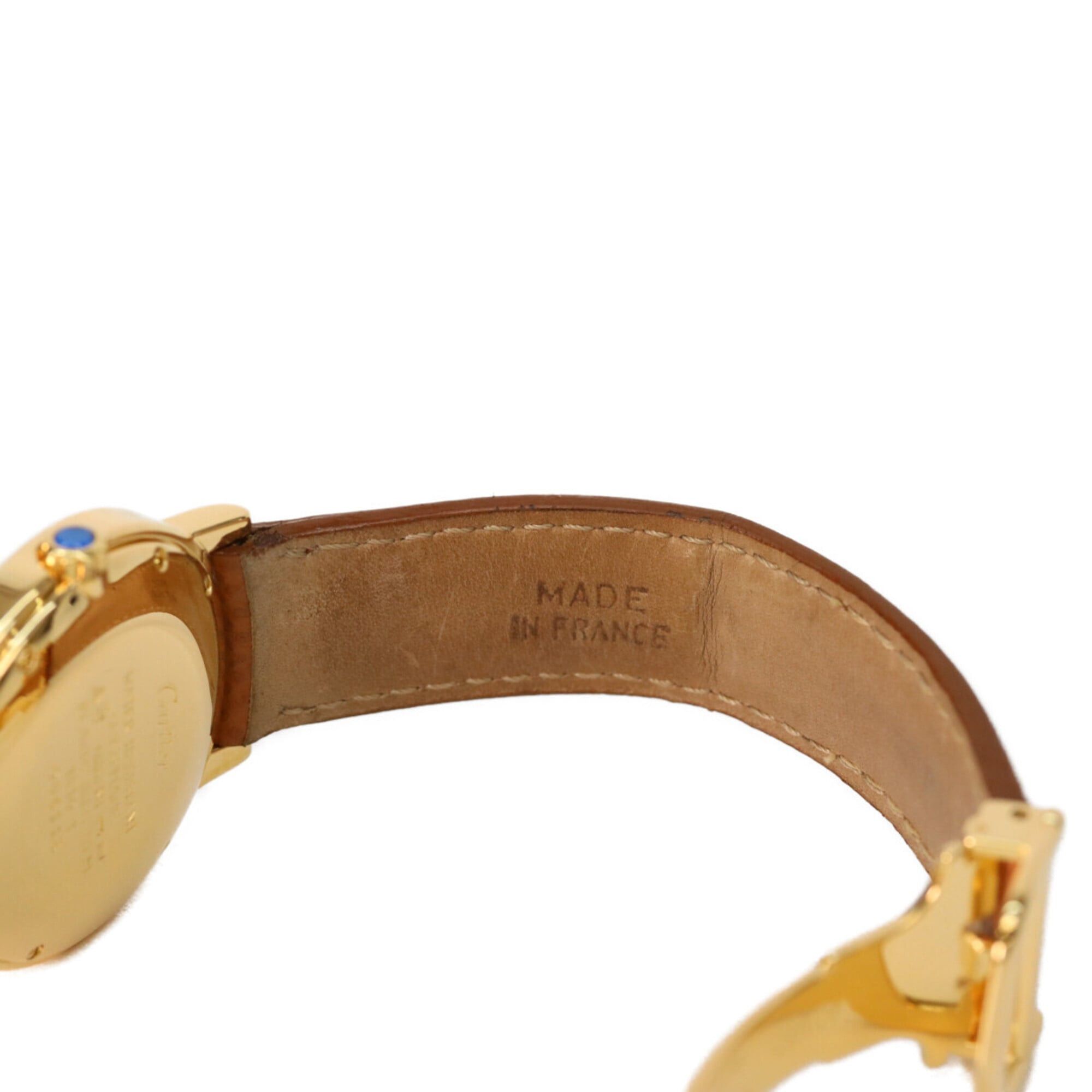 Cartier Cartier W1006922 925 Must de Ronde LM Vermeil Small Seconds Trinity Watch Gold Ivory Dial Ladies Size ONE SIZE - 5 Thumbnail