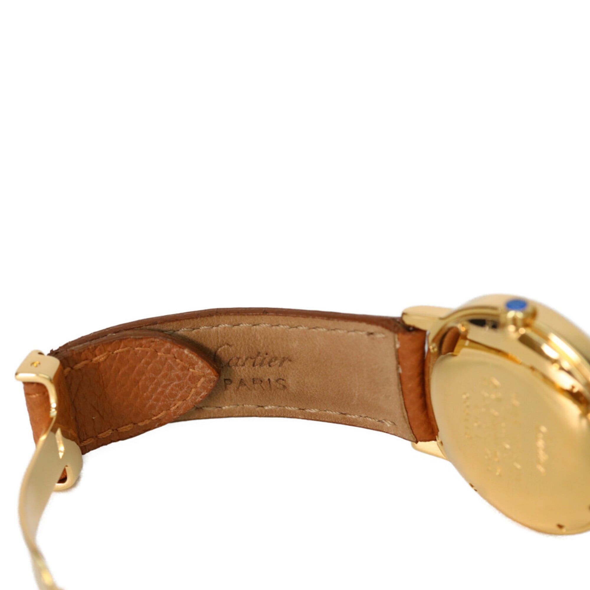Cartier Cartier W1006922 925 Must de Ronde LM Vermeil Small Seconds Trinity Watch Gold Ivory Dial Ladies Size ONE SIZE - 6 Thumbnail