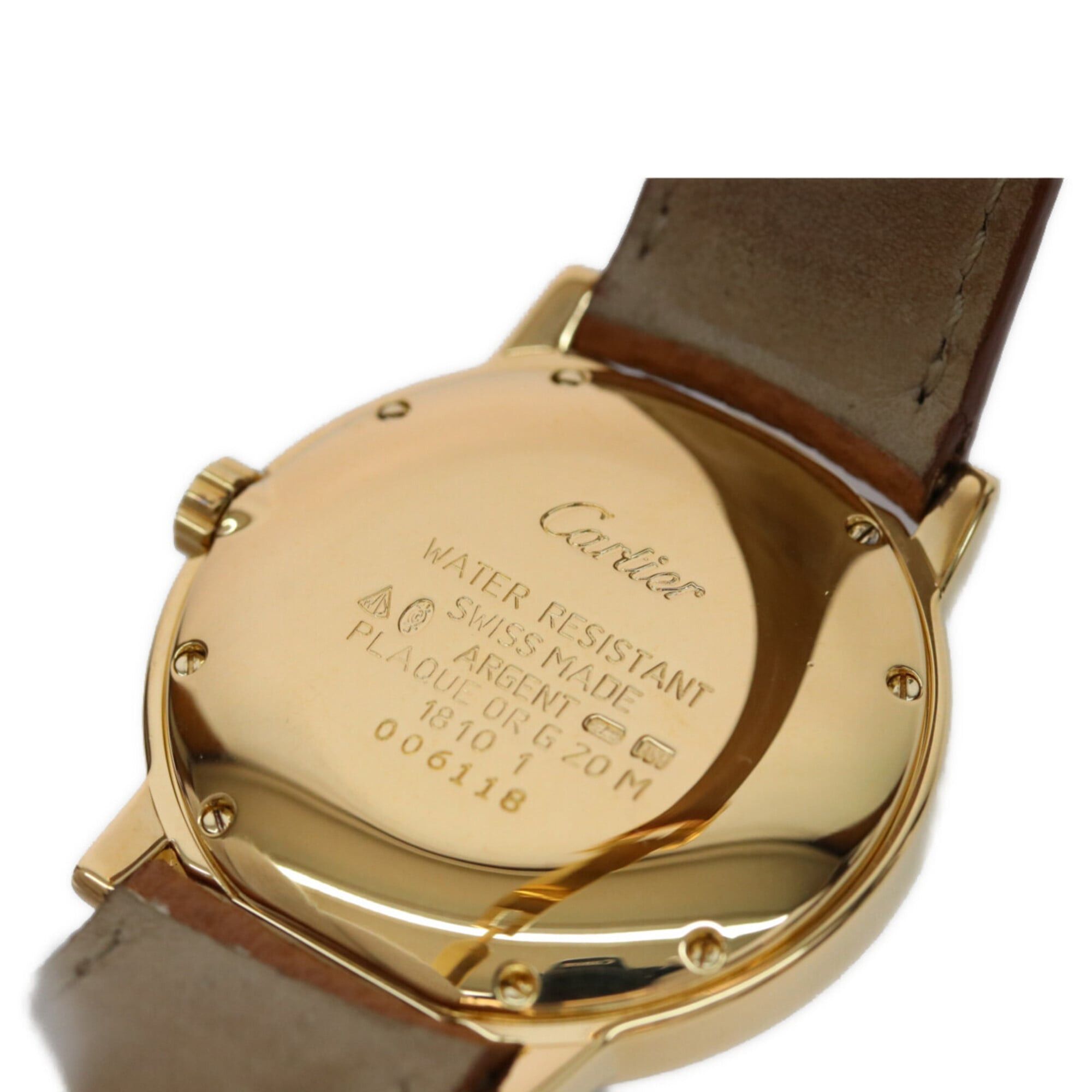 Cartier Cartier W1006922 925 Must de Ronde LM Vermeil Small Seconds Trinity Watch Gold Ivory Dial Ladies Size ONE SIZE - 7 Thumbnail