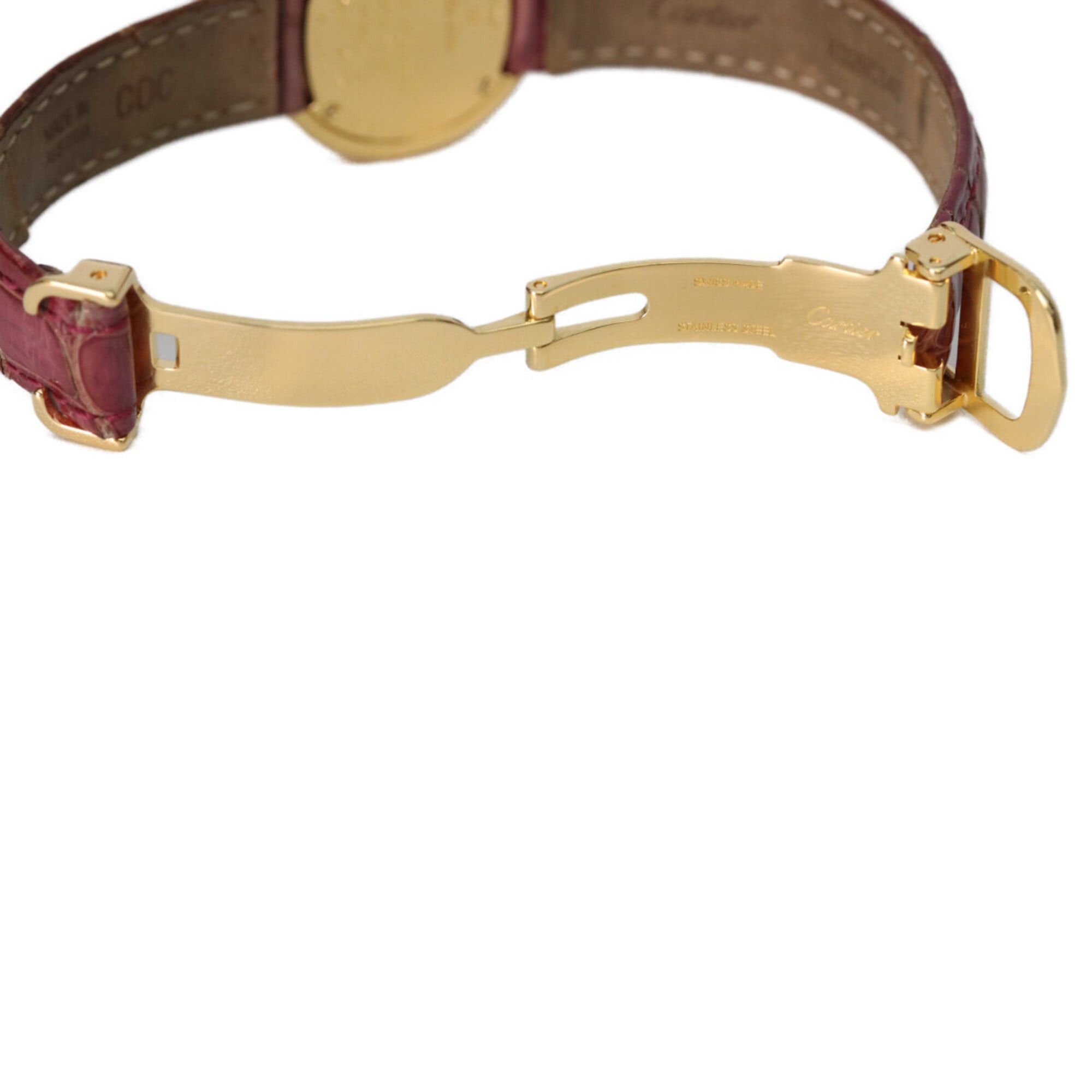 Cartier Cartier 925 W1010644 Must Trinity Vermeil SM Side Quartz Watch Gold White Dial Ladies Size ONE SIZE - 6 Thumbnail