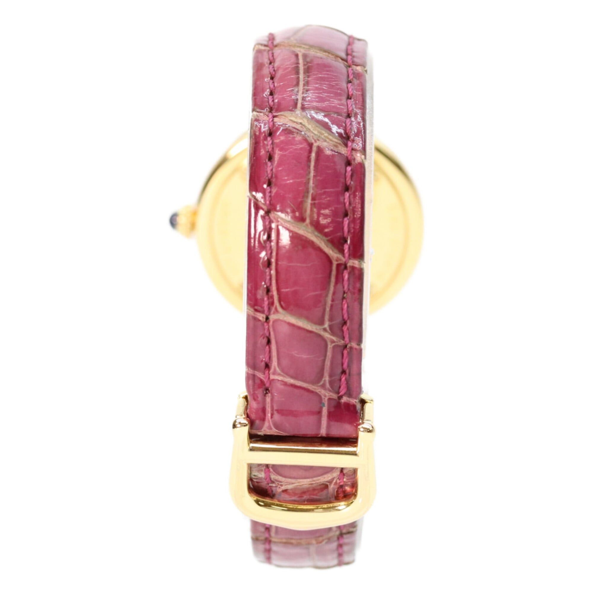 Cartier Cartier 925 W1010644 Must Trinity Vermeil SM Side Quartz Watch Gold White Dial Ladies Size ONE SIZE - 4 Thumbnail