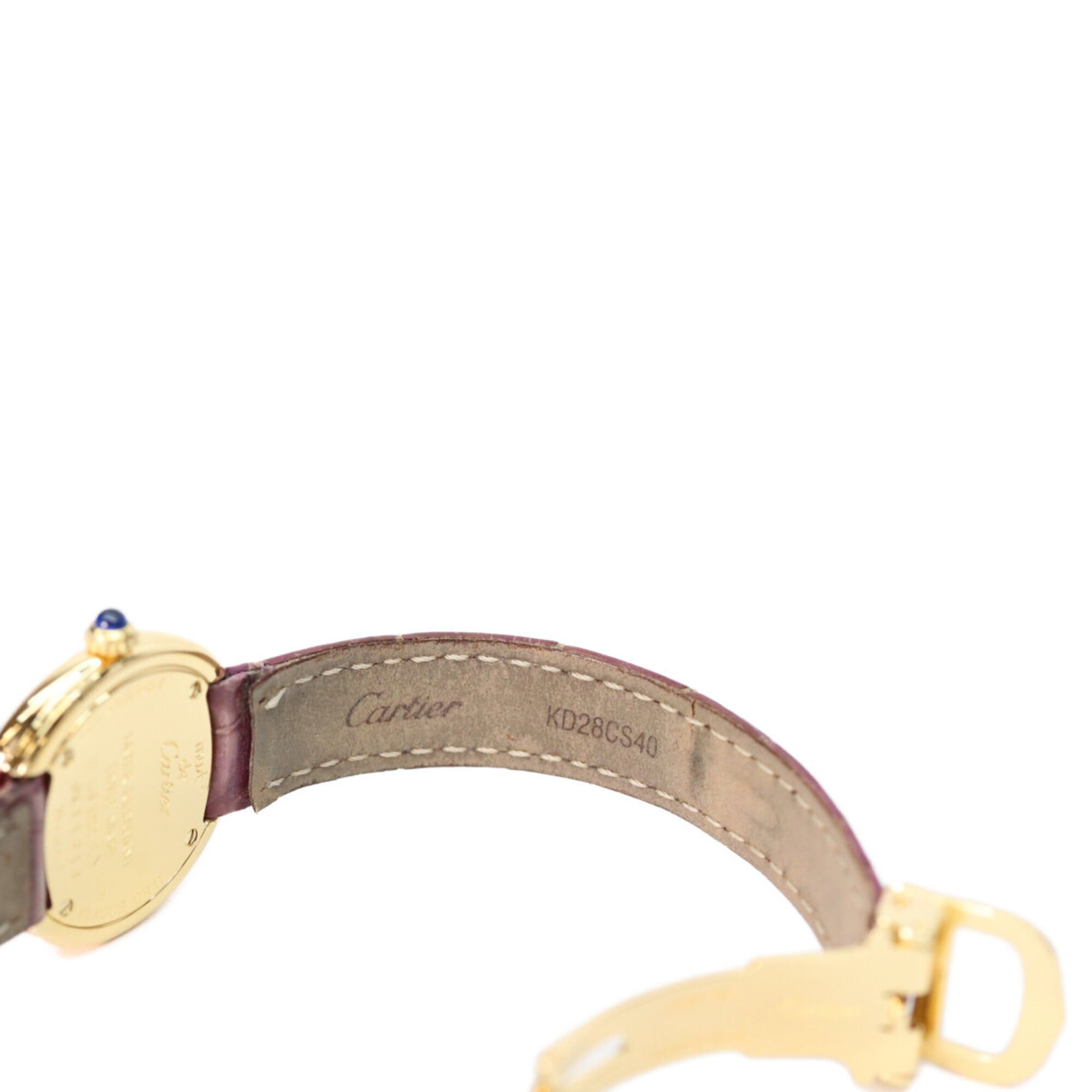 Cartier Cartier 925 W1010644 Must Trinity Vermeil SM Side Quartz Watch Gold White Dial Ladies Size ONE SIZE - 7 Thumbnail