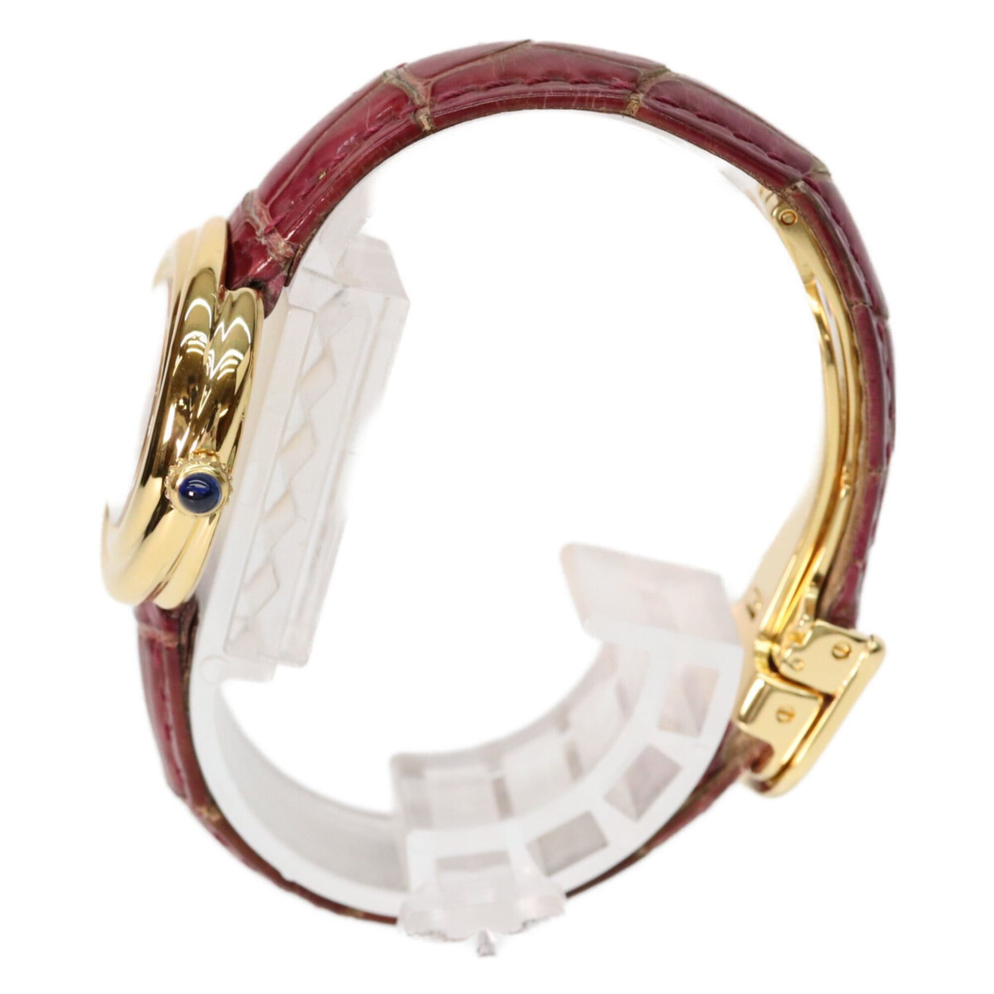 Cartier Cartier 925 W1010644 Must Trinity Vermeil SM Side Quartz Watch Gold White Dial Ladies Size ONE SIZE - 3 Thumbnail