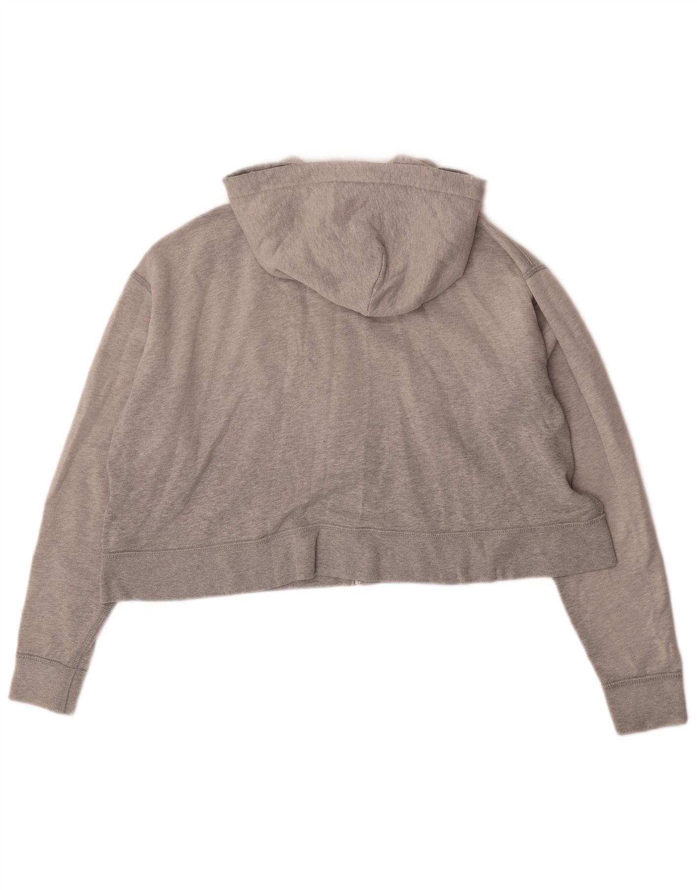 Polo Ralph Lauren Womens Crop Overd Zip Hoodie Sweater UK 6 XS Grey Size XL / US 12-14 / IT 48-50 - 2 Thumbnail