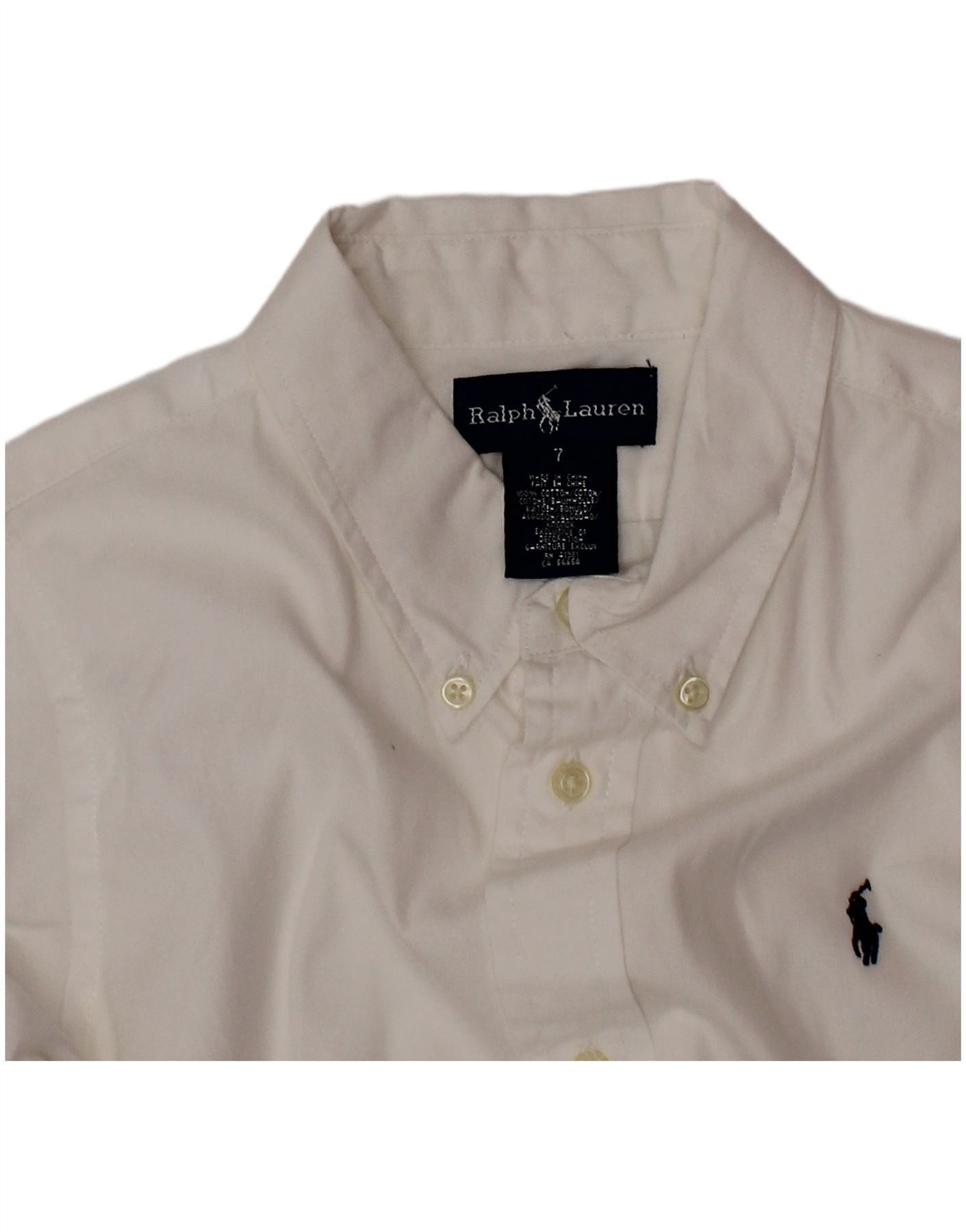 Ralph Lauren Boys Shirt 6-7 Years White Cotton Size XS / US 0-2 / IT 36-38 - 4 Thumbnail
