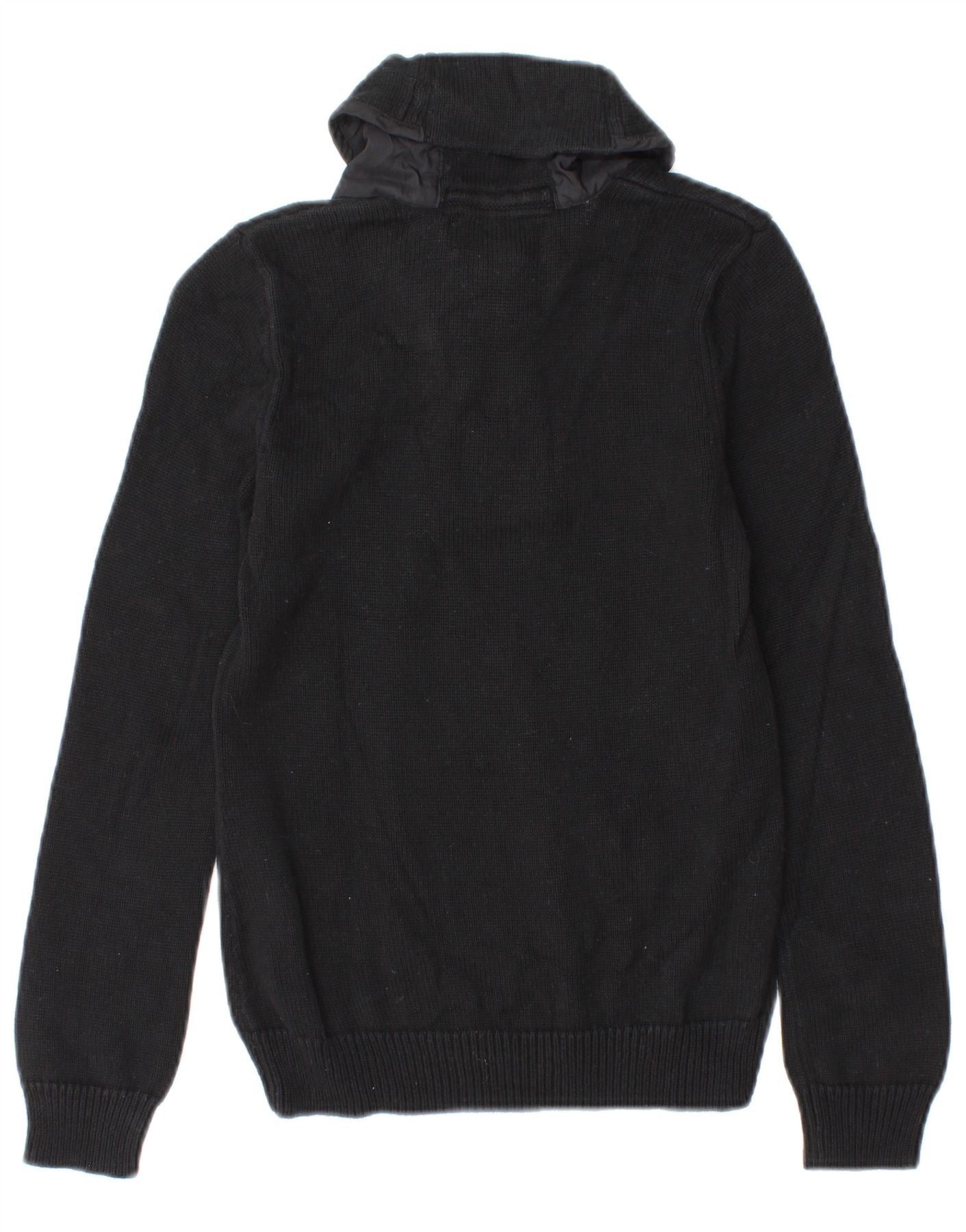 Ralph Lauren Womens Petite Shawl Neck Jumper Sweater UK 6 XS Black Cotton Size XXS / US 00 / IT 34 - 2 Thumbnail