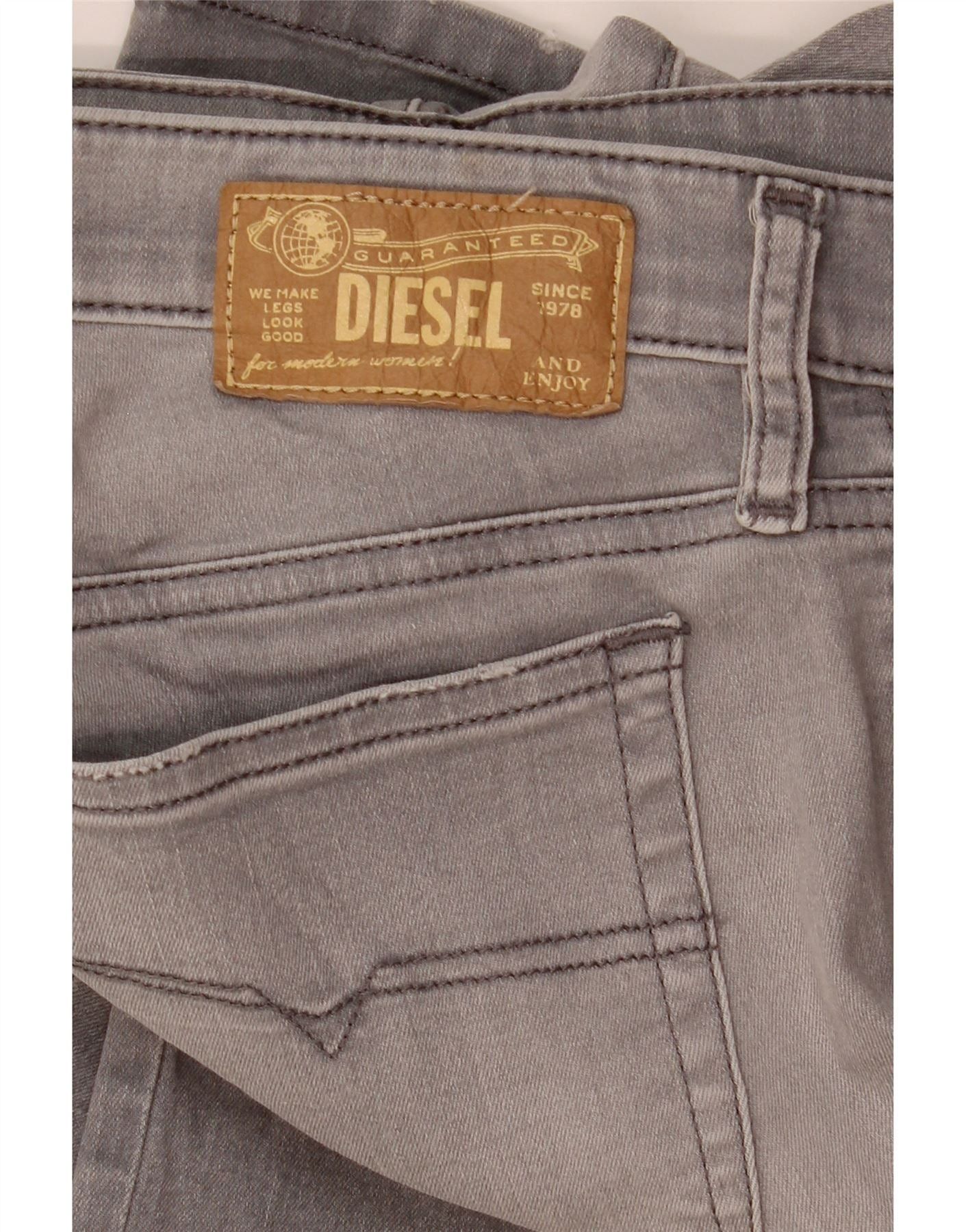 Diesel Womens Skinzee-Low Low Waist Super Slim Skinny Jeans W29 L30 Size 29" - 4 Thumbnail