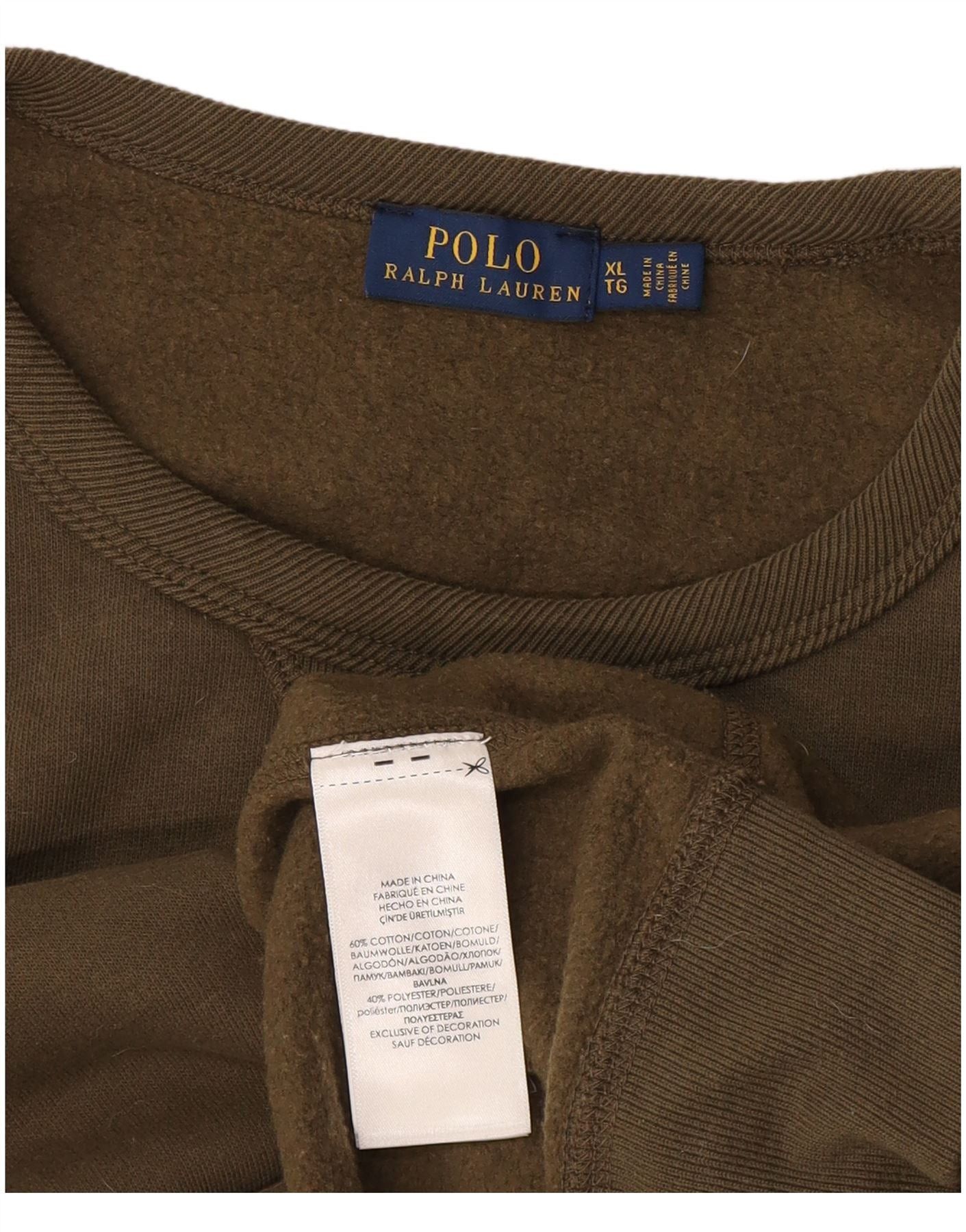 Polo Ralph Lauren Womens Sweatshirt Jumper UK 18 XL Khaki Cotton Size M / US 6-8 / IT 42-44 - 4 Thumbnail