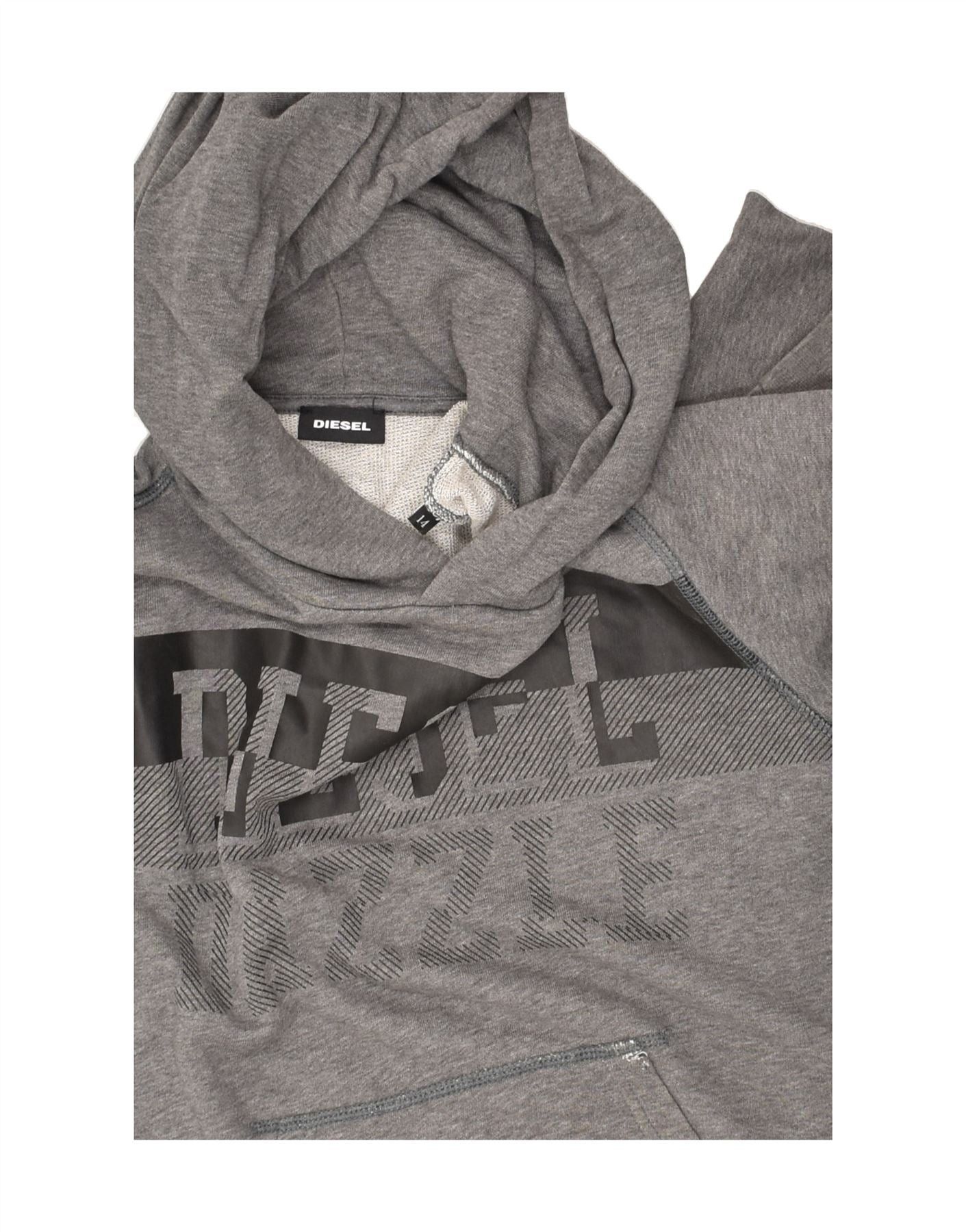 Diesel Boys Graphic Hoodie Jumper 13-14 Years Grey Cotton Size L / US 10 / IT 46 - 3 Thumbnail