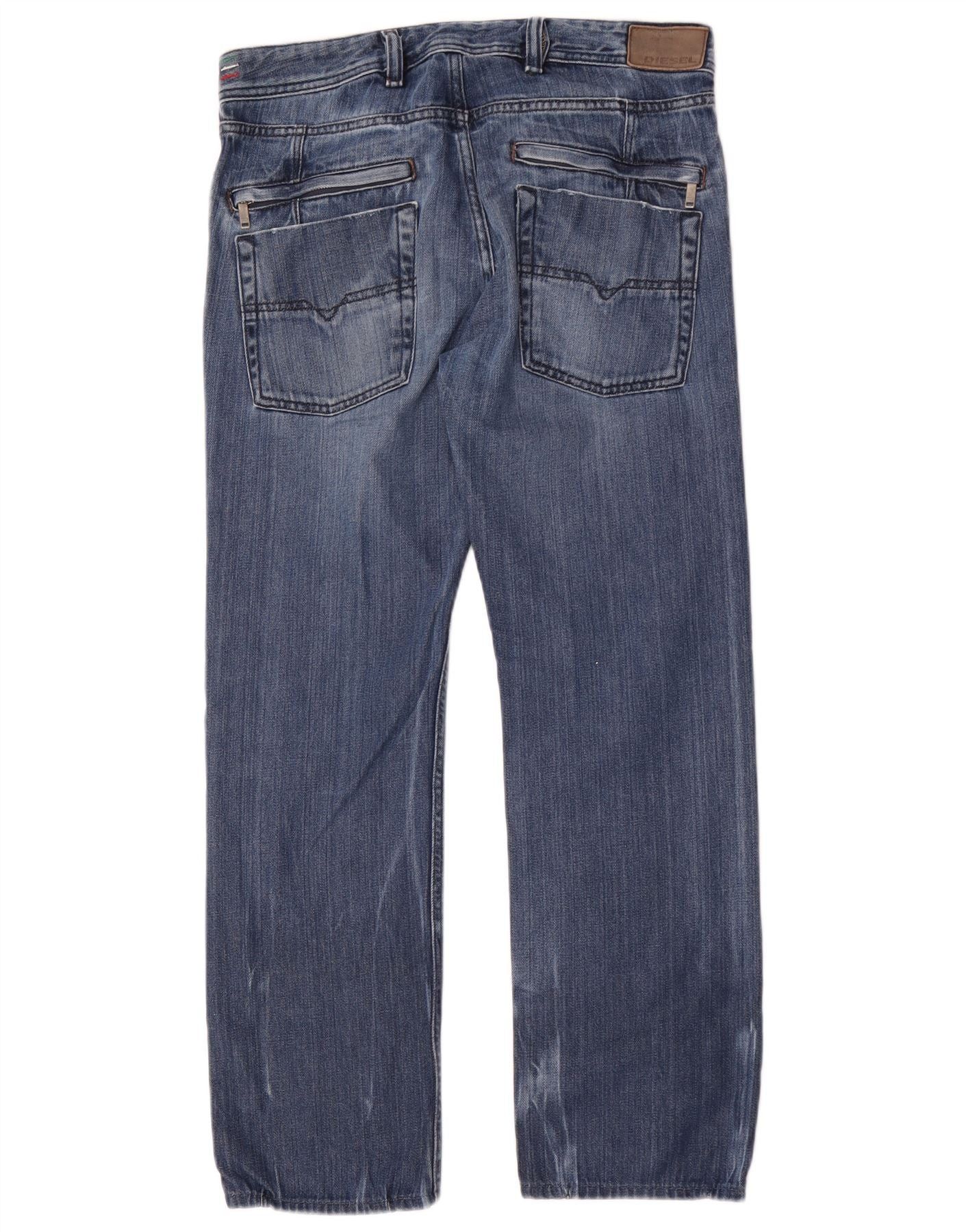 Diesel Mens Kander Straight Jeans W31 L28 Blue Cotton Size US 31 - 2 Thumbnail