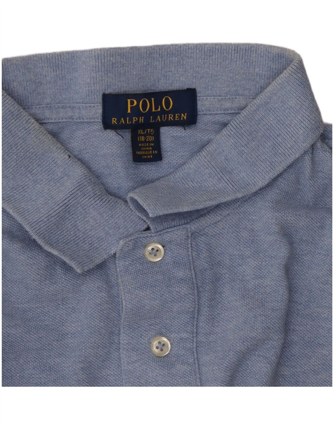 Polo Ralph Lauren Boys Long Sleeve Polo Shirt 15-16 Years XL Blue Flecked Size XL / US 12-14 / IT 48-50 - 4 Thumbnail
