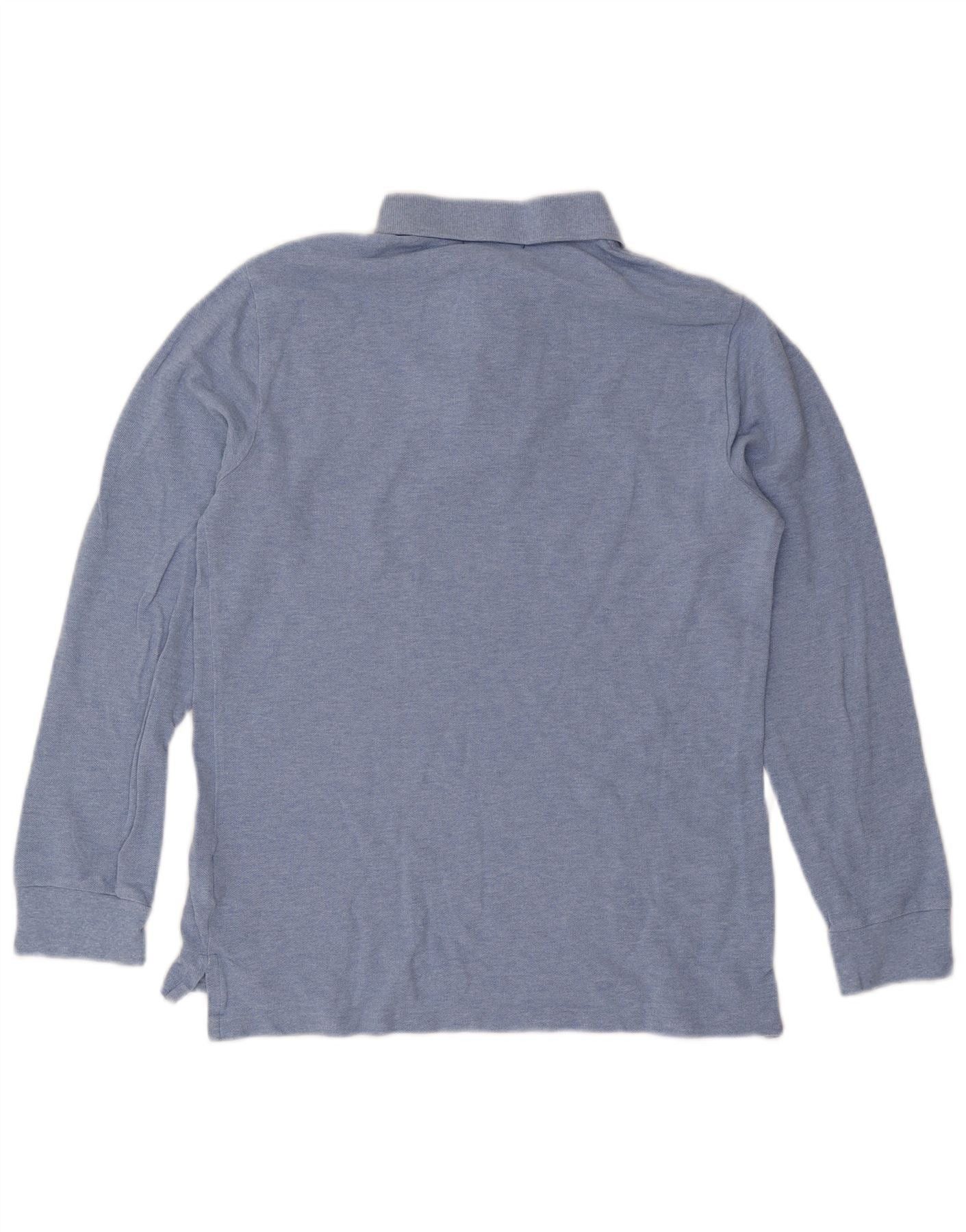 Polo Ralph Lauren Boys Long Sleeve Polo Shirt 15-16 Years XL Blue Flecked Size XL / US 12-14 / IT 48-50 - 2 Thumbnail