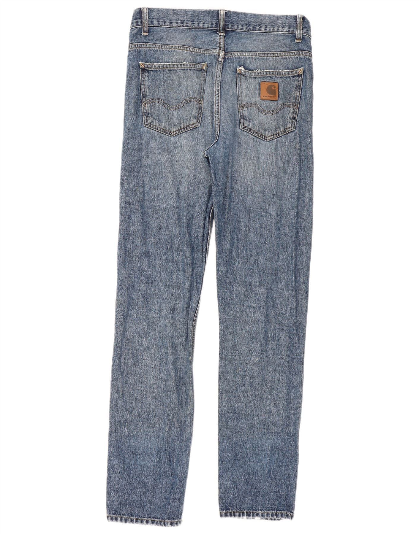 Carhartt Womens Texas Distressed Slim Jeans W30 L32 Blue Cotton Size 42" / US 20 - 2 Thumbnail