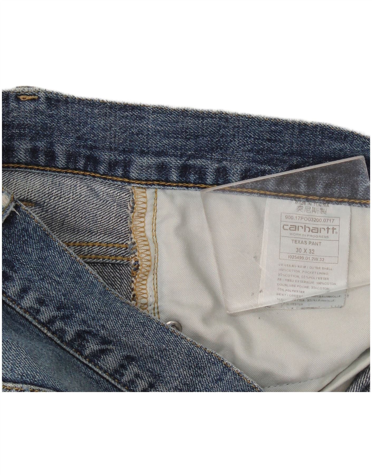 Carhartt Womens Texas Distressed Slim Jeans W30 L32 Blue Cotton Size 42" / US 20 - 4 Thumbnail