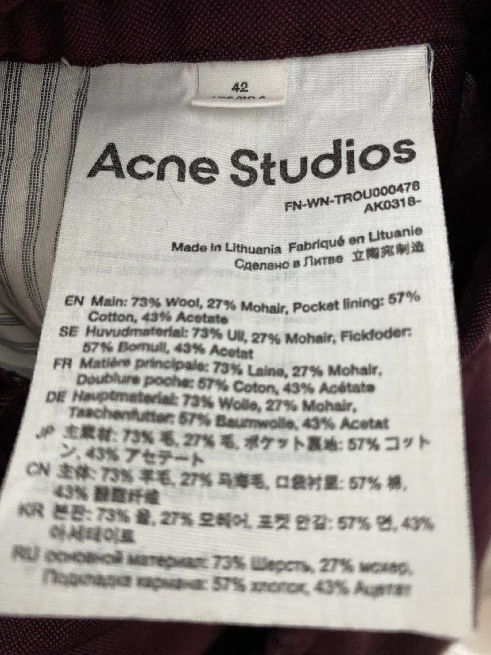 Acne Studios Acne Studios Pants Size 30" / US 8 / IT 44 - 3 Thumbnail