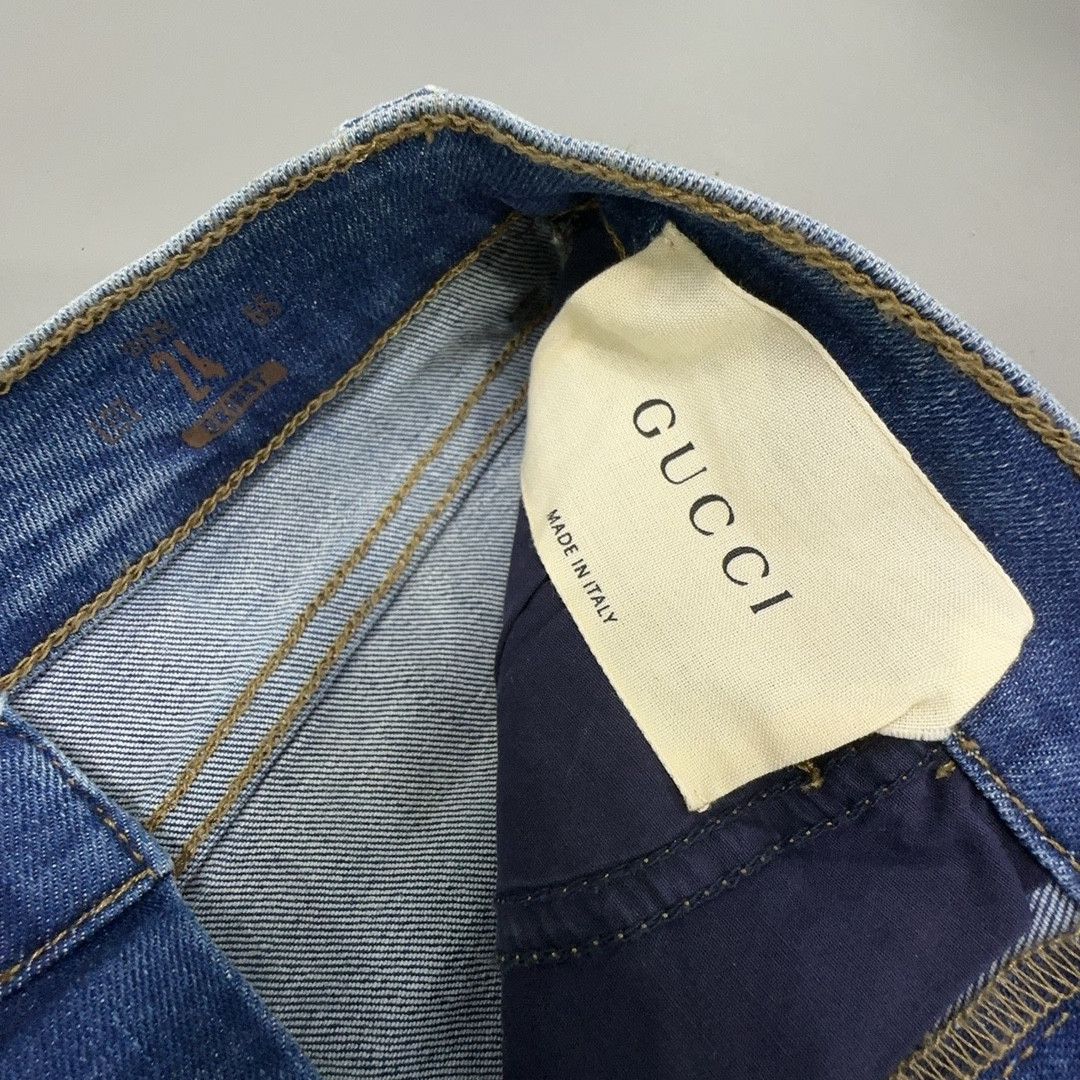 Gucci Gucci Floral Embroidered Jeans Size 24 Size 24" / US 00 / IT 34 - 3 Thumbnail