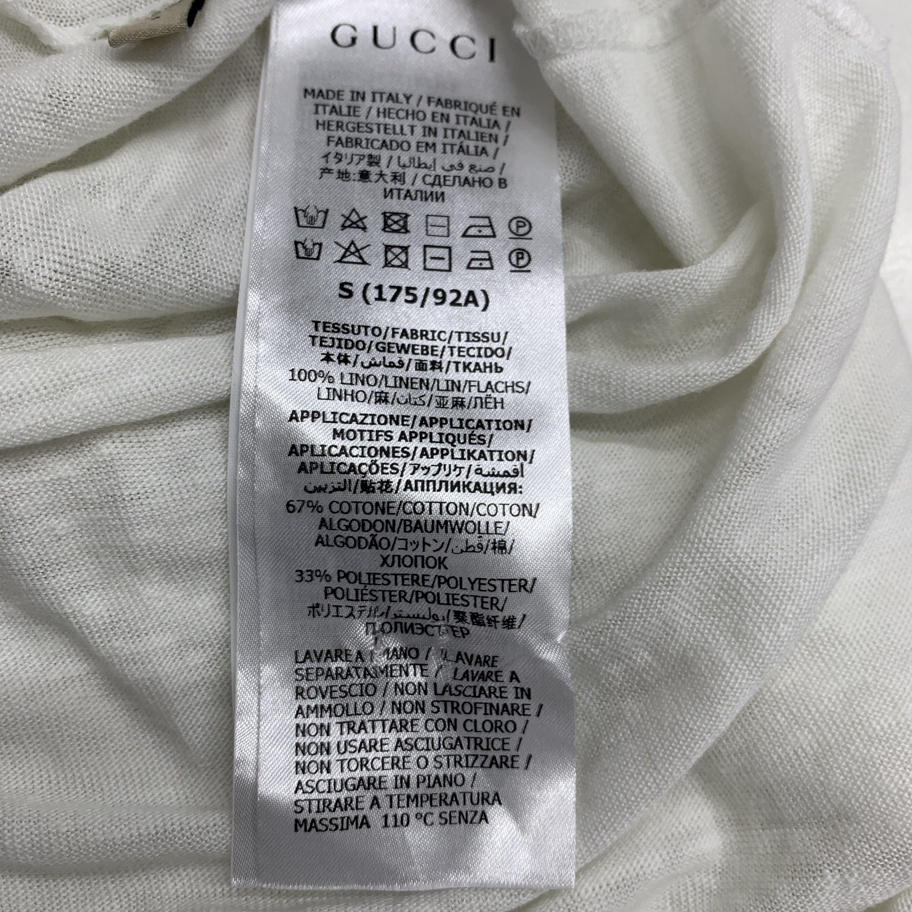 Gucci Gucci Linen V-Neck T-Shirt Size M Size US M / EU 48-50 / 2 - 3 Thumbnail
