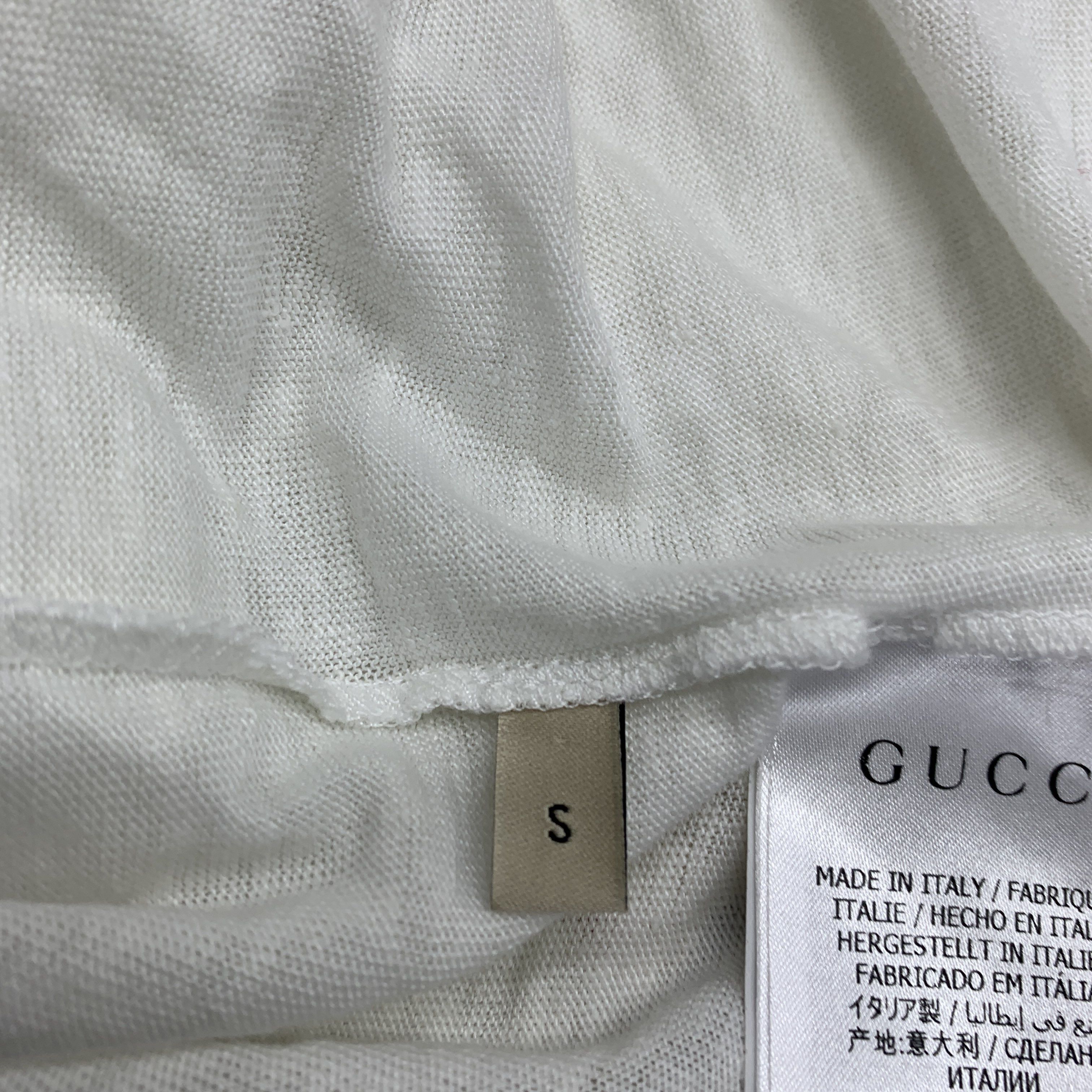 Gucci Gucci Linen V-Neck T-Shirt Size M Size US M / EU 48-50 / 2 - 5 Thumbnail