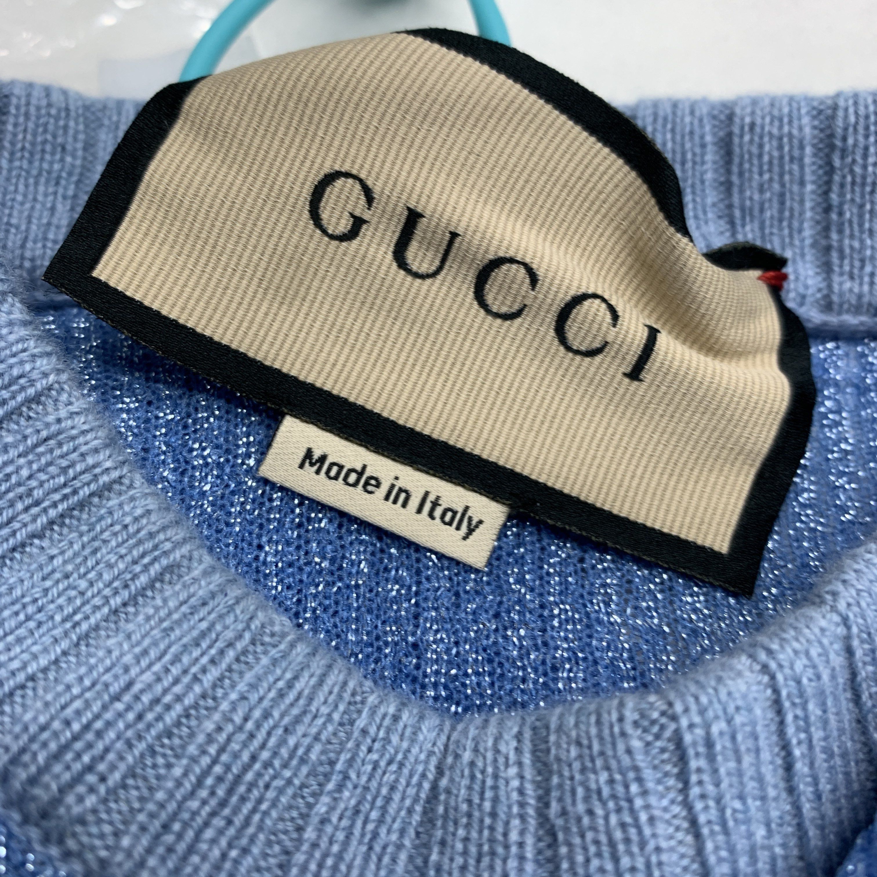 Gucci Gucci Metallic Blue Knit Sweater XS Size XS / US 0-2 / IT 36-38 - 2 Thumbnail