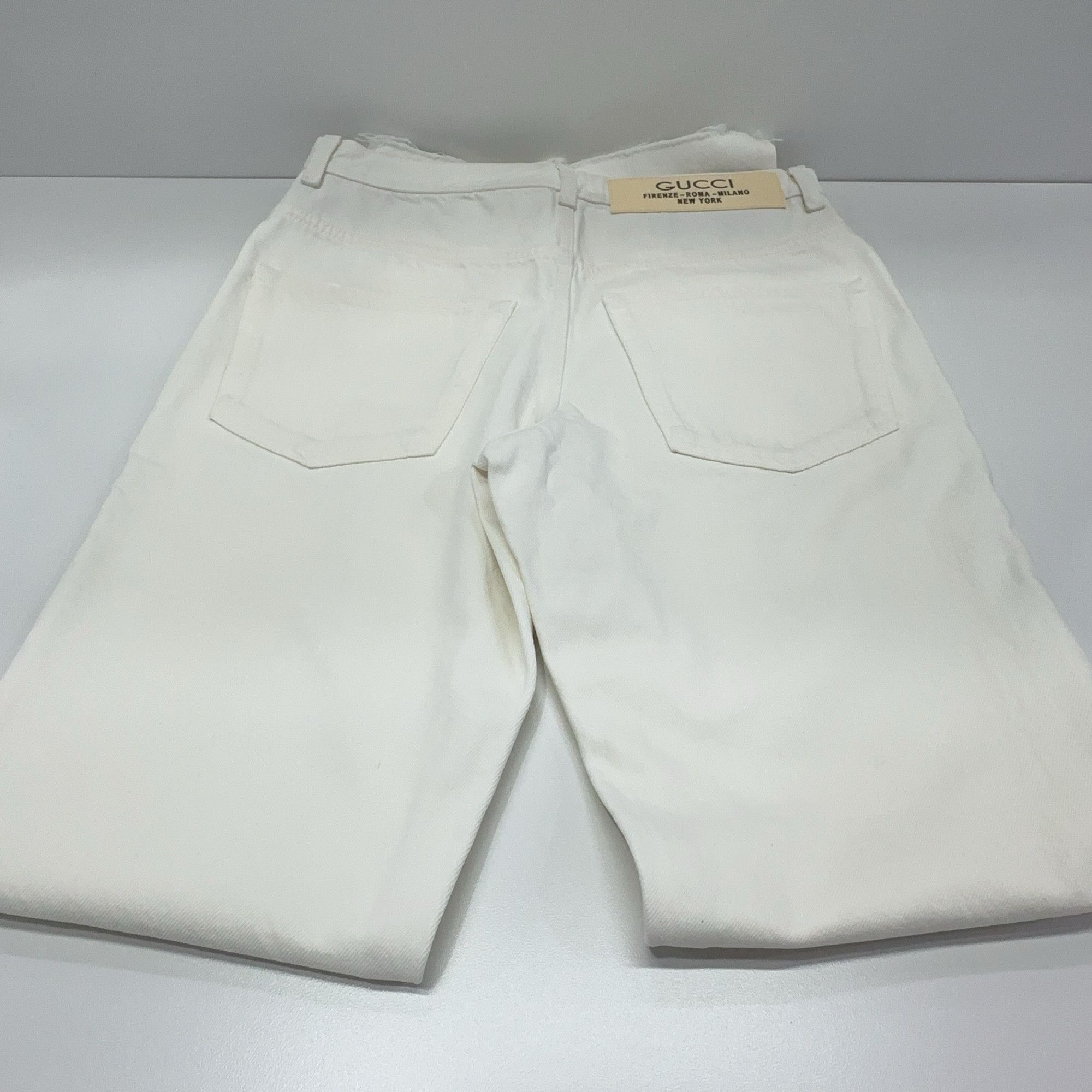 Gucci Gucci White Frayed Hem Denim Jeans Size 30 Size US 30 / EU 46 - 12 Thumbnail