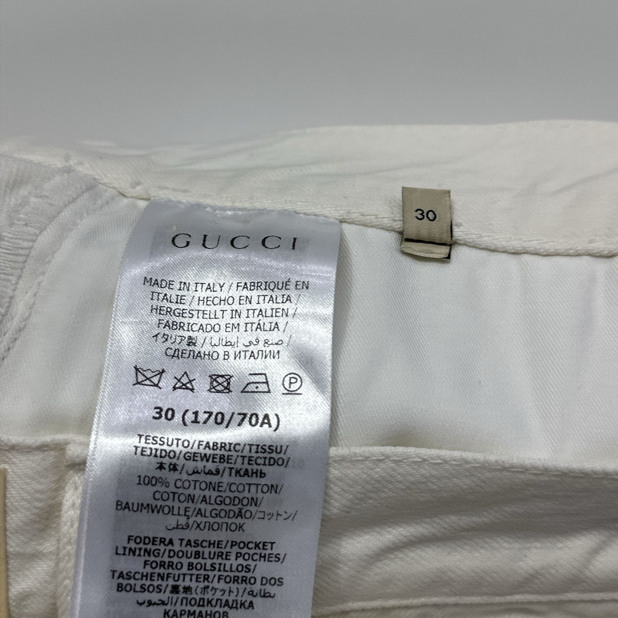 Gucci Gucci White Frayed Hem Denim Jeans Size 30 Size US 30 / EU 46 - 6 Thumbnail
