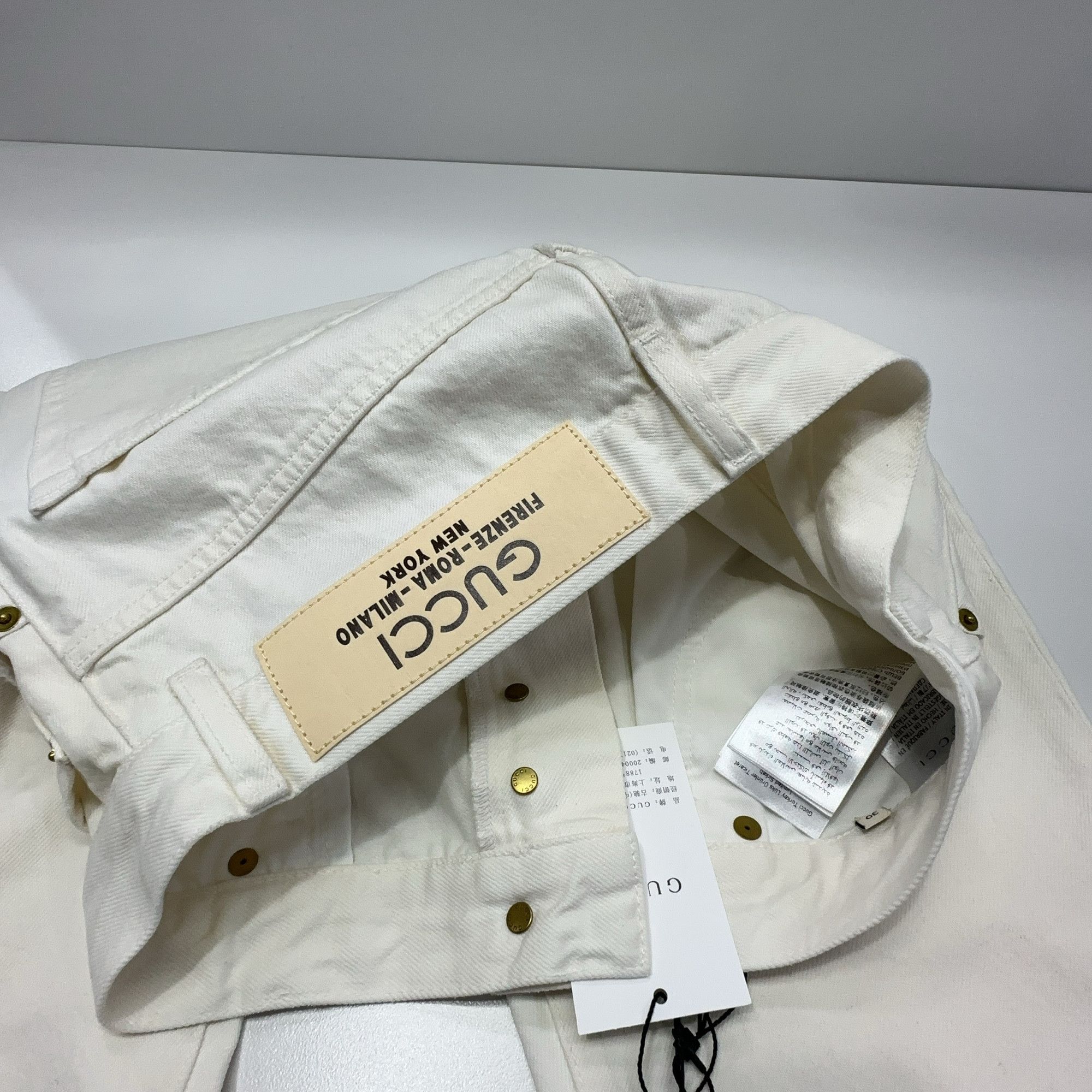 Gucci Gucci White Frayed Hem Denim Jeans Size 30 Size US 30 / EU 46 - 9 Thumbnail