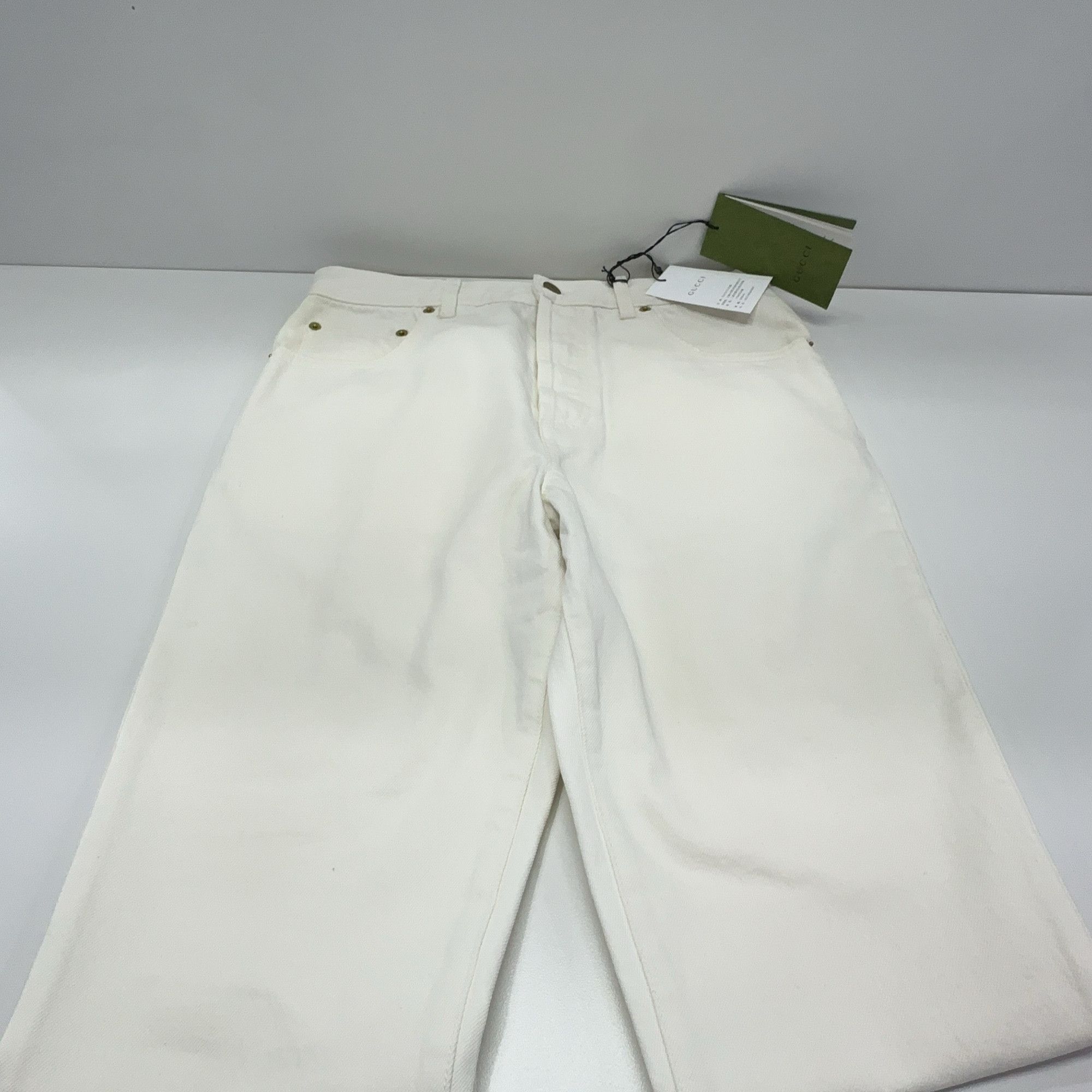 Gucci Gucci White Frayed Hem Denim Jeans Size 30 Size US 30 / EU 46 - 10 Thumbnail