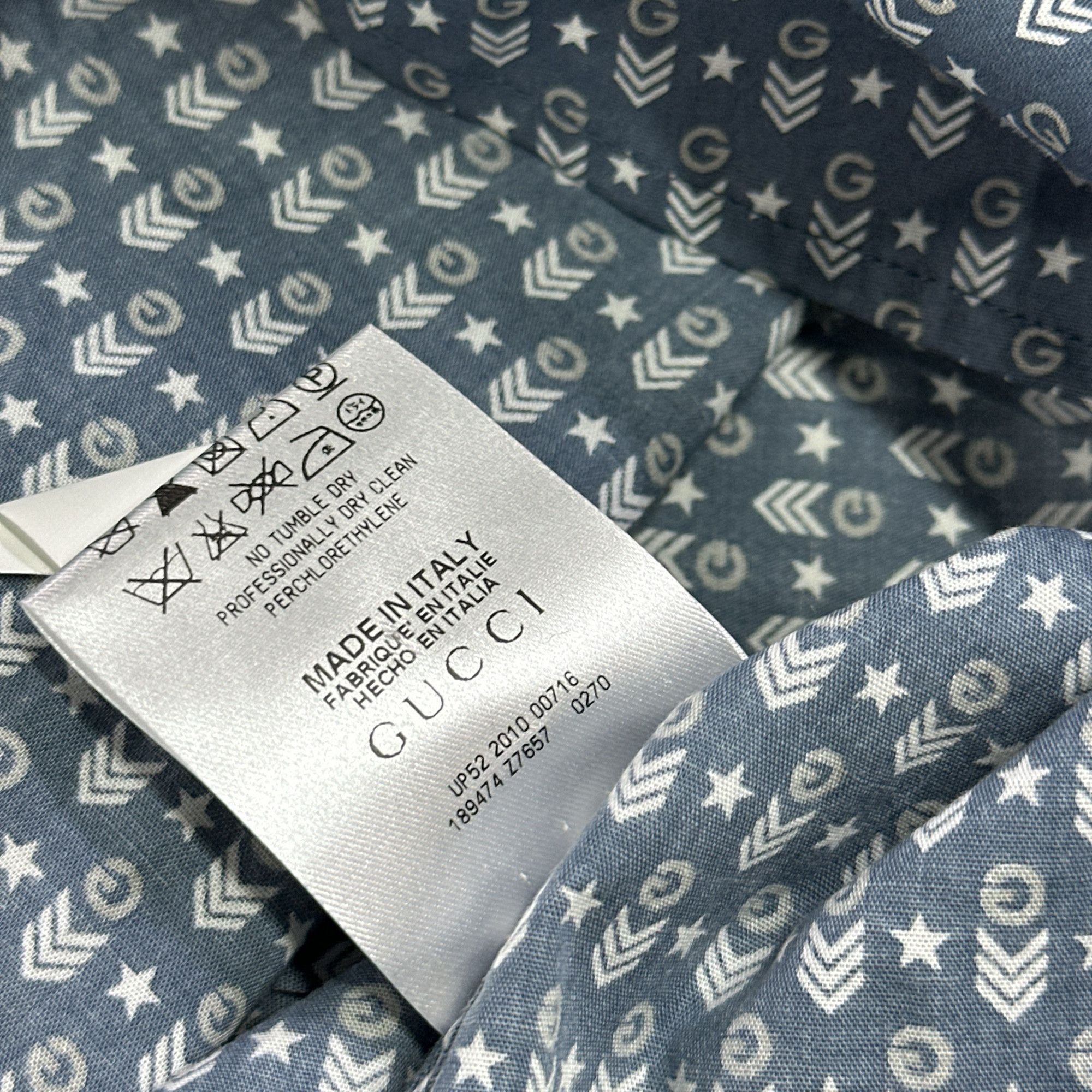 Gucci Gucci Monogram Star Long Sleeve Shirt Size M Size US XXS / EU 40 - 7 Thumbnail