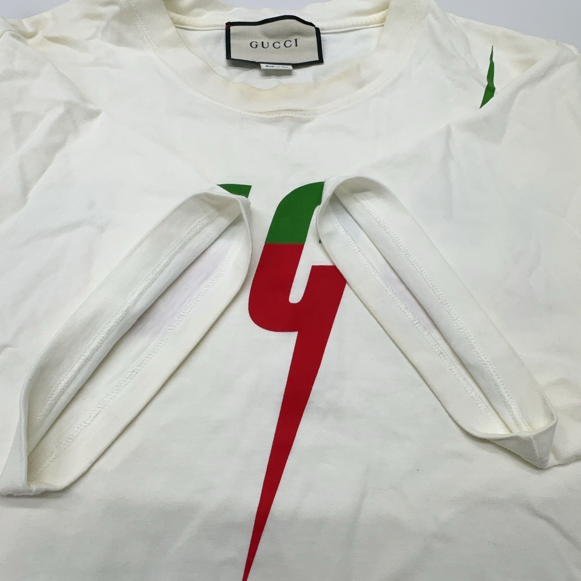 Gucci Gucci Blade Logo Print T-Shirt Size M Size US M / EU 48-50 / 2 - 11 Thumbnail