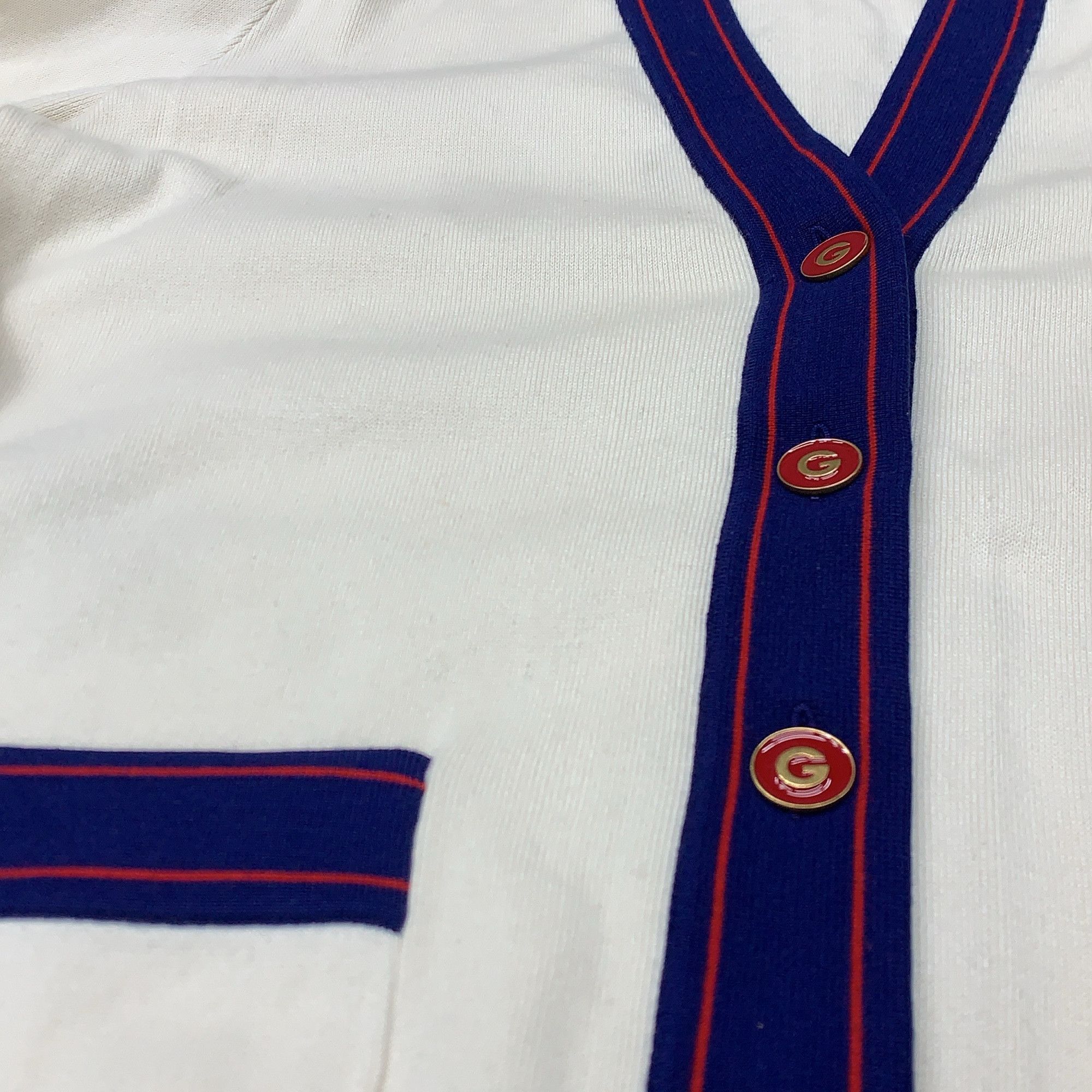 Gucci Gucci Bee Embroidered Stripe Cardigan Size XL Size XL / US 12-14 / IT 48-50 - 7 Thumbnail