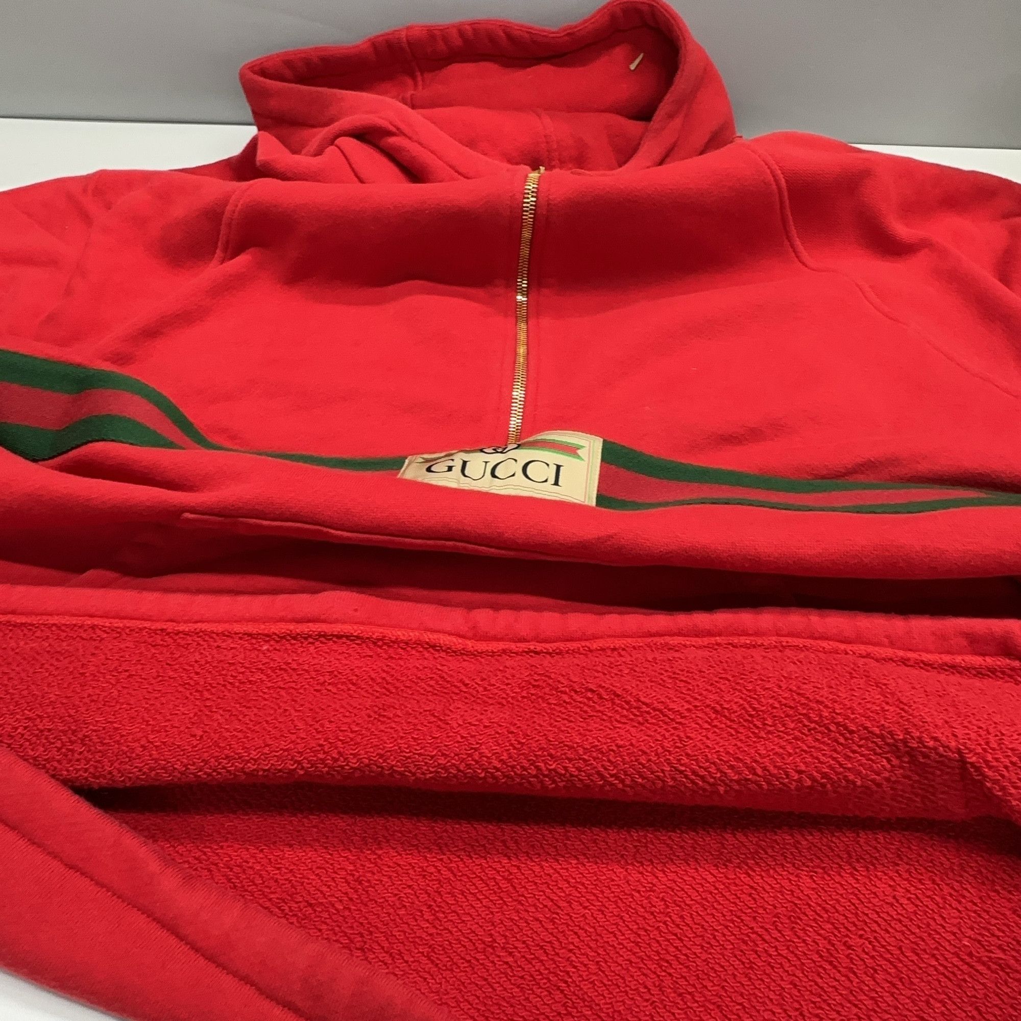 Gucci Gucci Logo Stripe Hoodie Size XL Size US XL / EU 56 / 4 - 8 Thumbnail