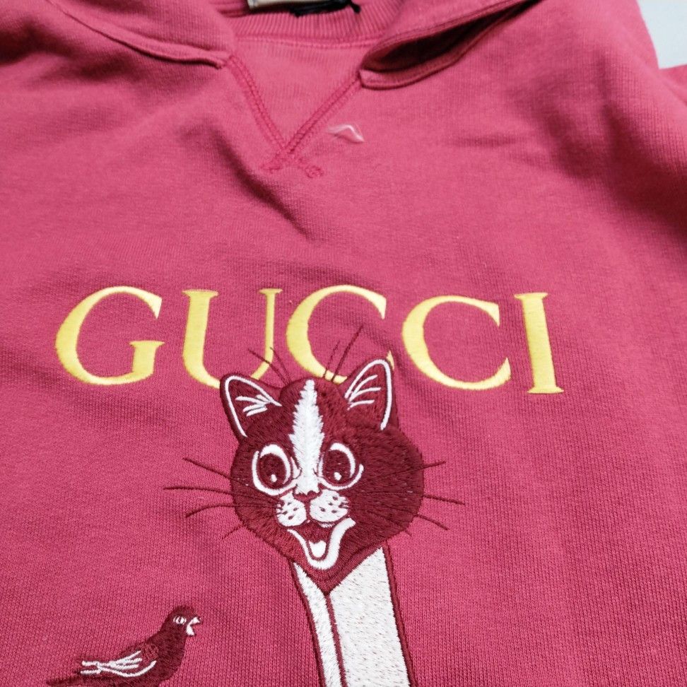 Gucci Gucci Cat Embroidery Hoodie Dress Size 10 Size XXS / US 00 / IT 34 - 6 Thumbnail
