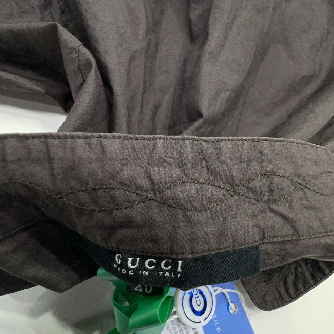 Gucci Gucci Solid Band Collar Shirt Size 40 Size US XXS / EU 40 - 3 Thumbnail