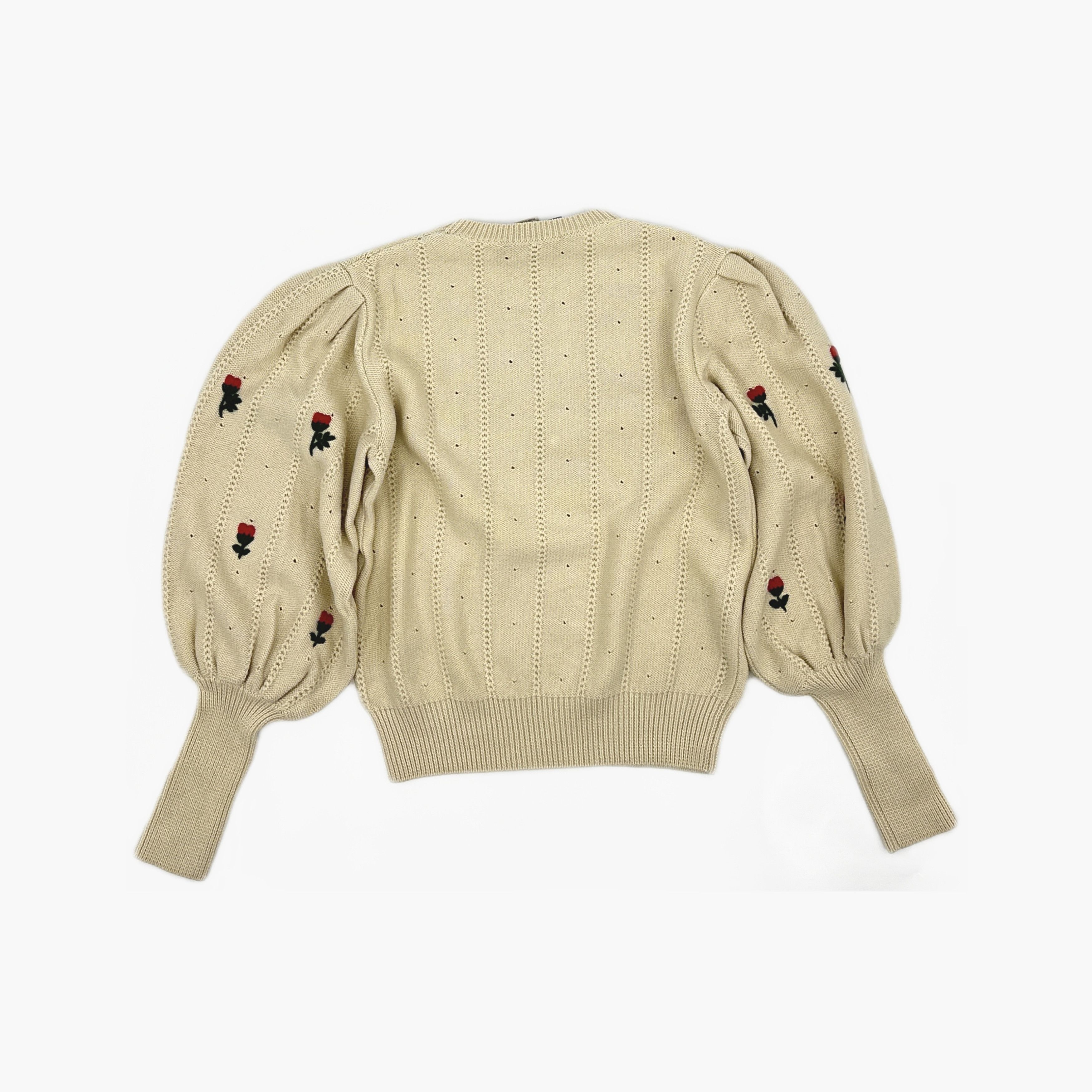 Gucci Gucci Floral Embroidered Sweater XS Size XS / US 0-2 / IT 36-38 - 2 Thumbnail