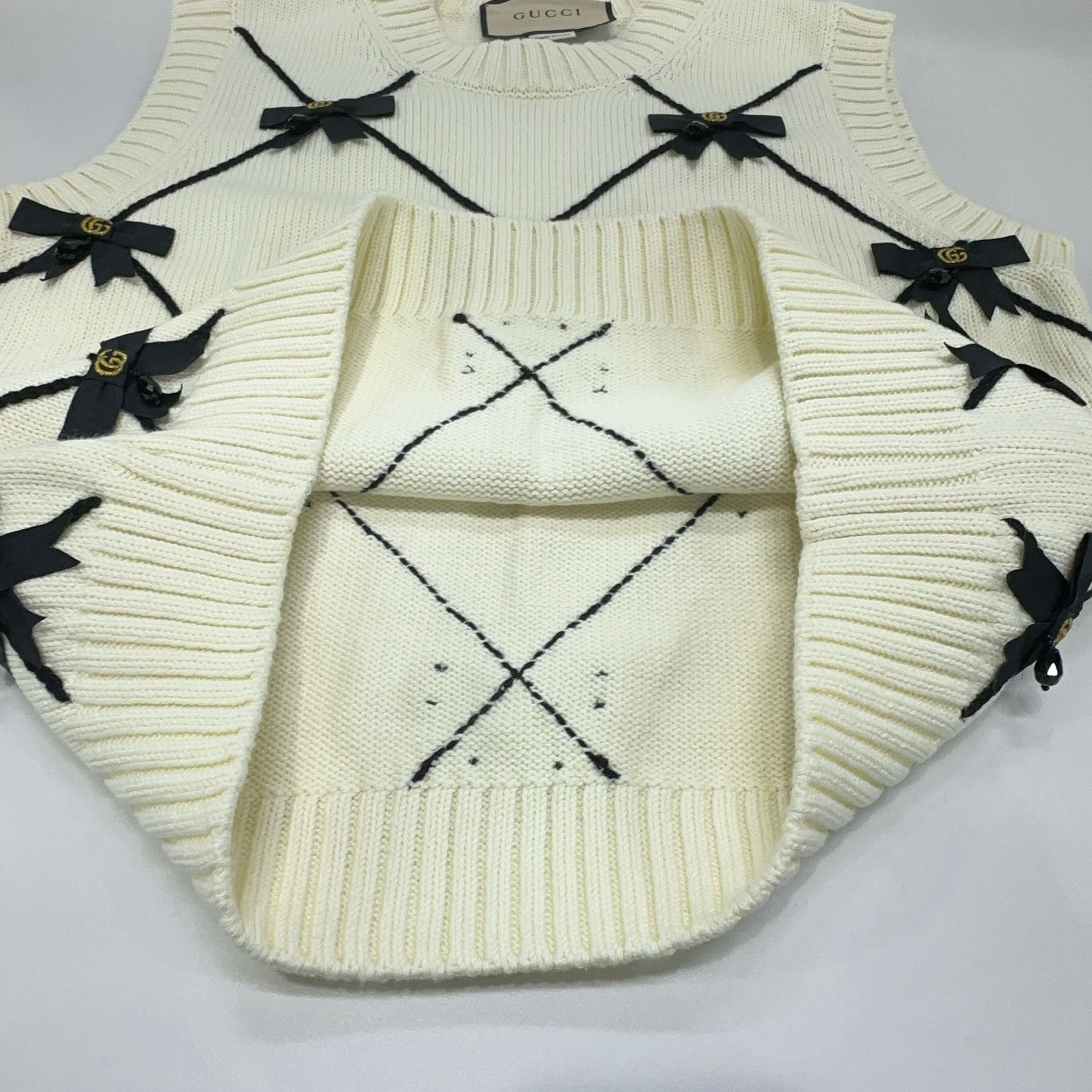 Gucci Gucci Bow Knit Vest Size L Size L / US 10 / IT 46 - 7 Thumbnail