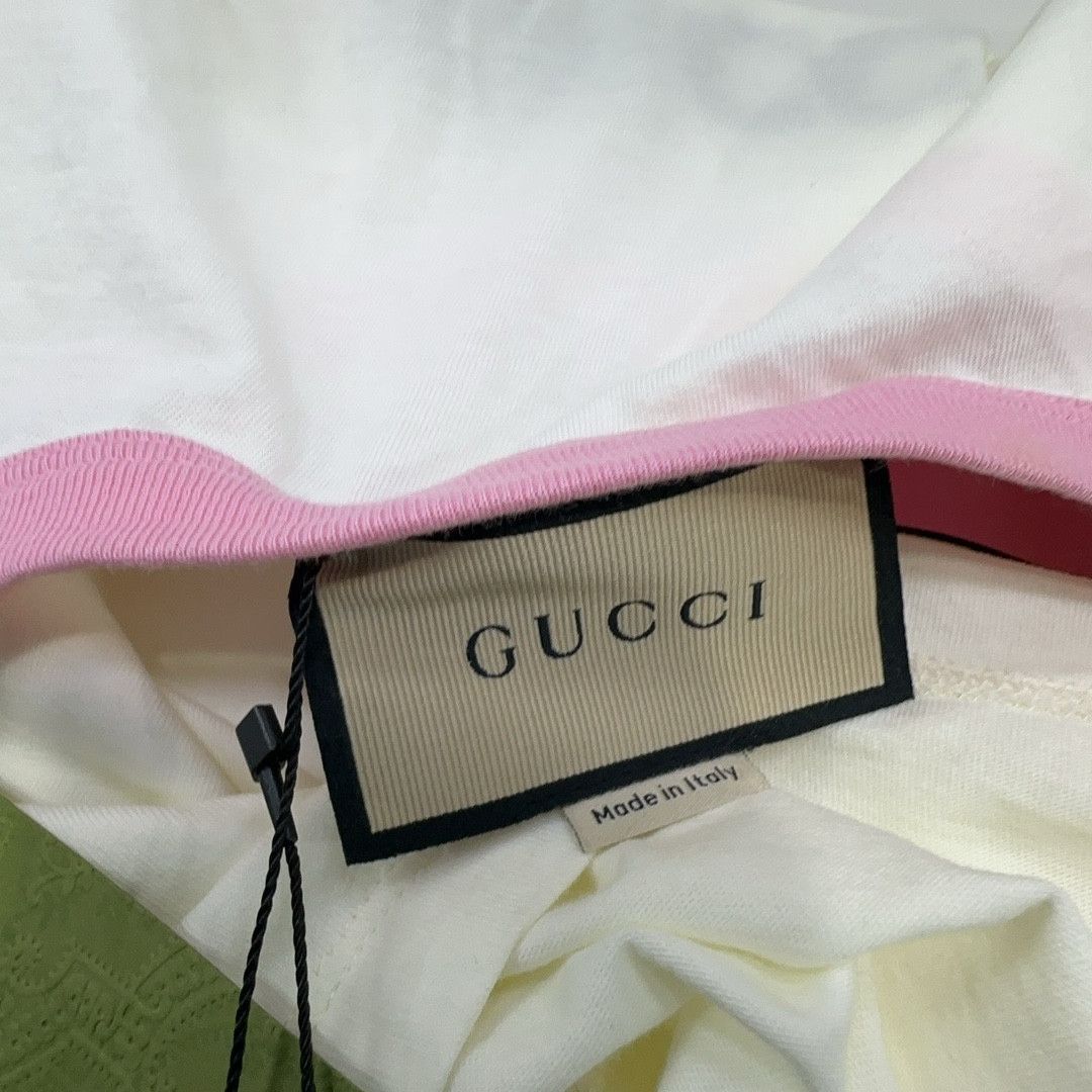 Gucci Gucci Flower Logo Ringer T-Shirt Size S Size S / US 4 / IT 40 - 6 Thumbnail