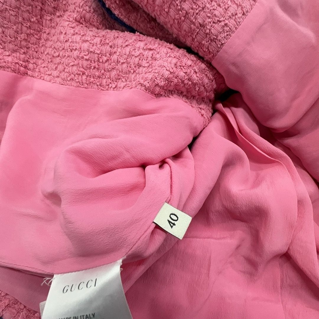 Gucci Gucci Pink Tweed Jacket Size 40 Size S / US 4 / IT 40 - 3 Thumbnail