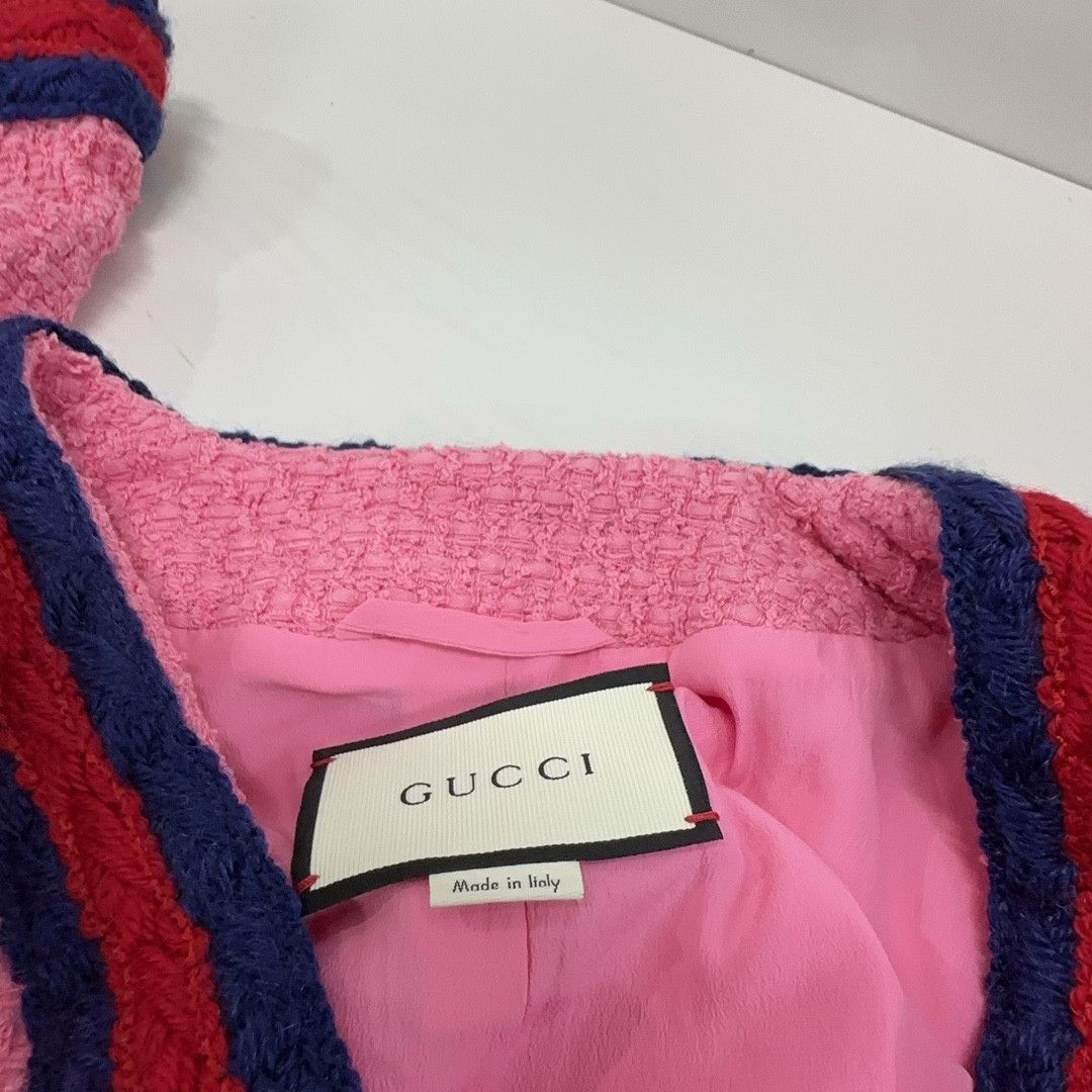 Gucci Gucci Pink Tweed Jacket Size 40 Size S / US 4 / IT 40 - 5 Thumbnail