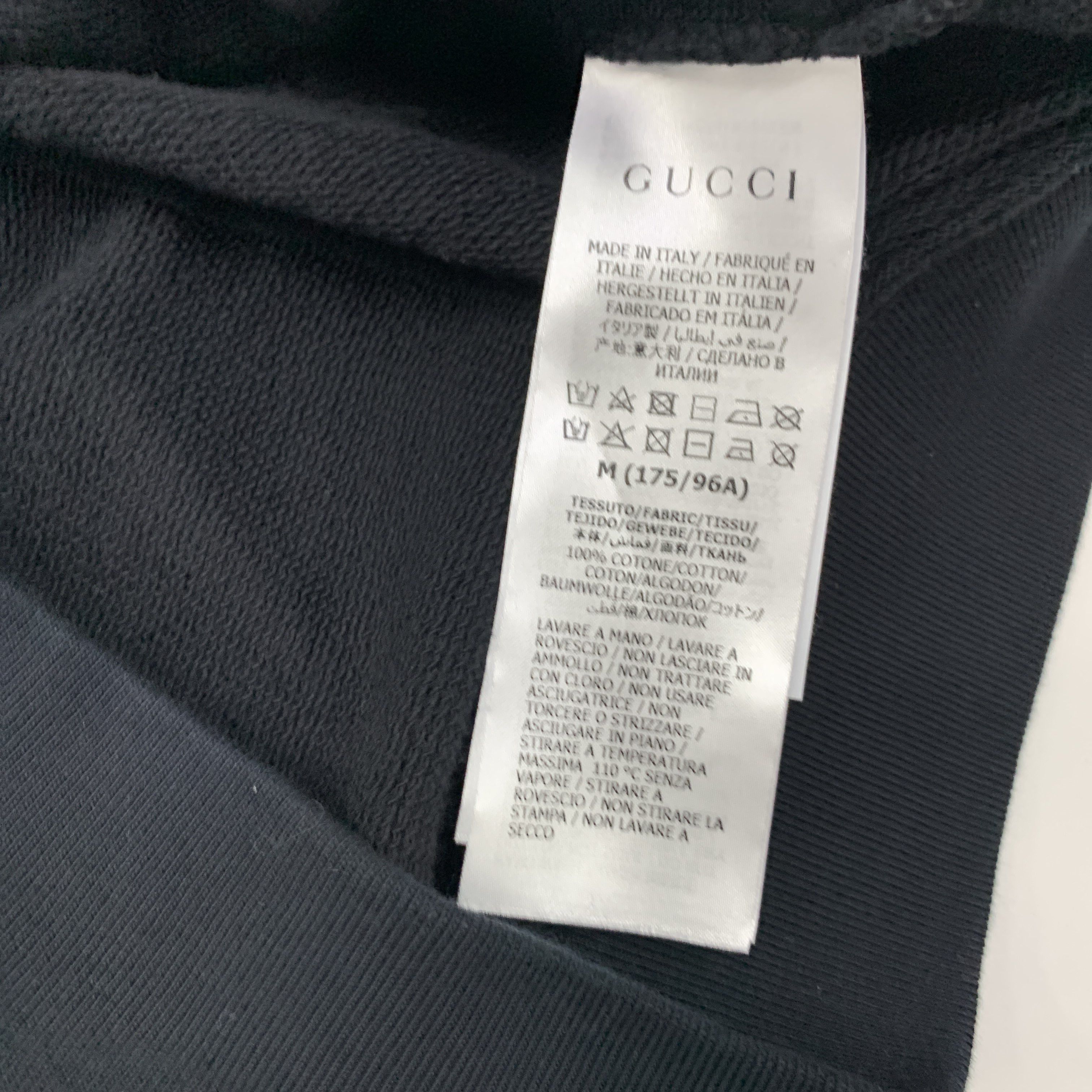 Gucci Gucci Striped Logo Hoodie Black Size M Size US M / EU 48-50 / 2 - 4 Thumbnail