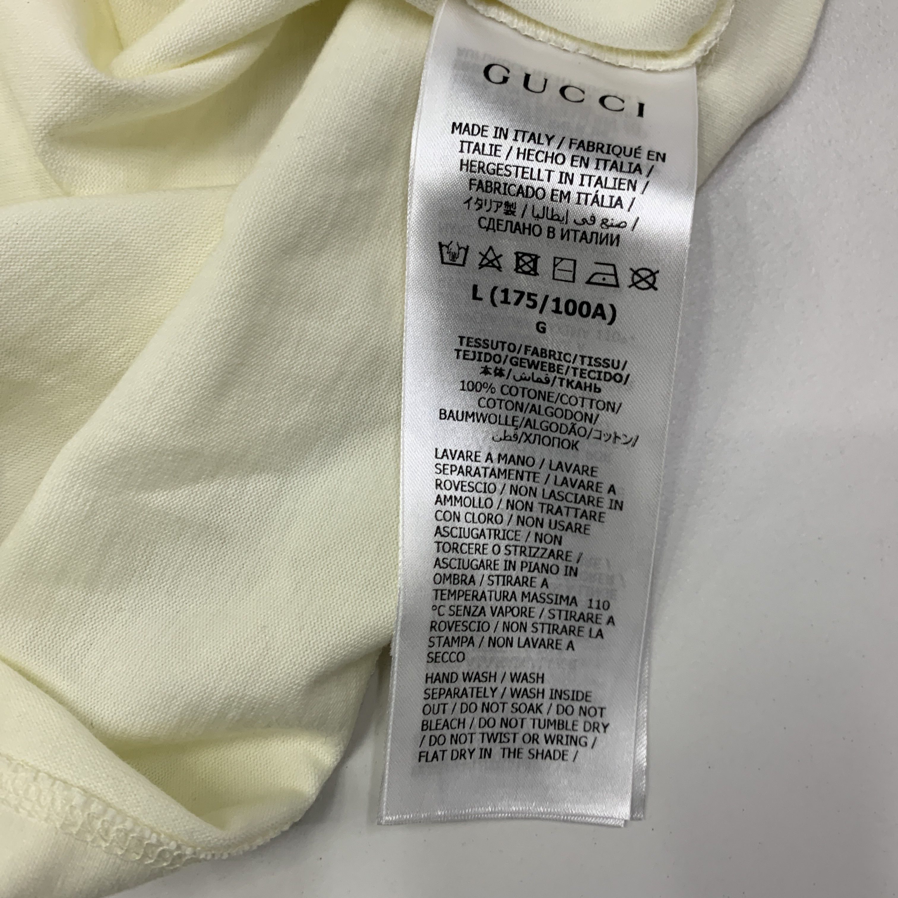 Gucci Gucci Lido Graphic T-Shirt White Size L Size US L / EU 52-54 / 3 - 4 Thumbnail