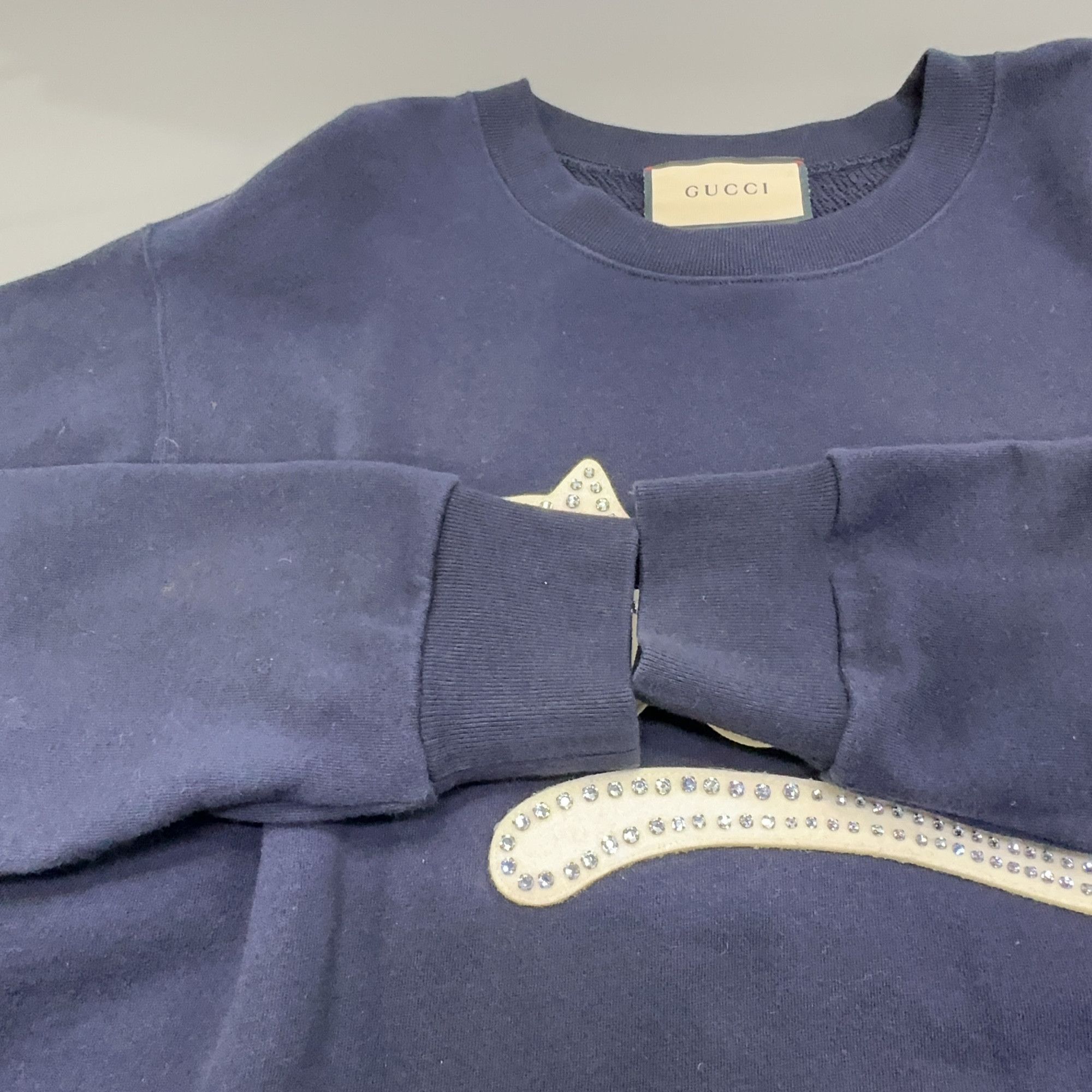 Gucci Gucci Rhinestone Cat Logo Sweatshirt M Size M / US 6-8 / IT 42-44 - 8 Thumbnail