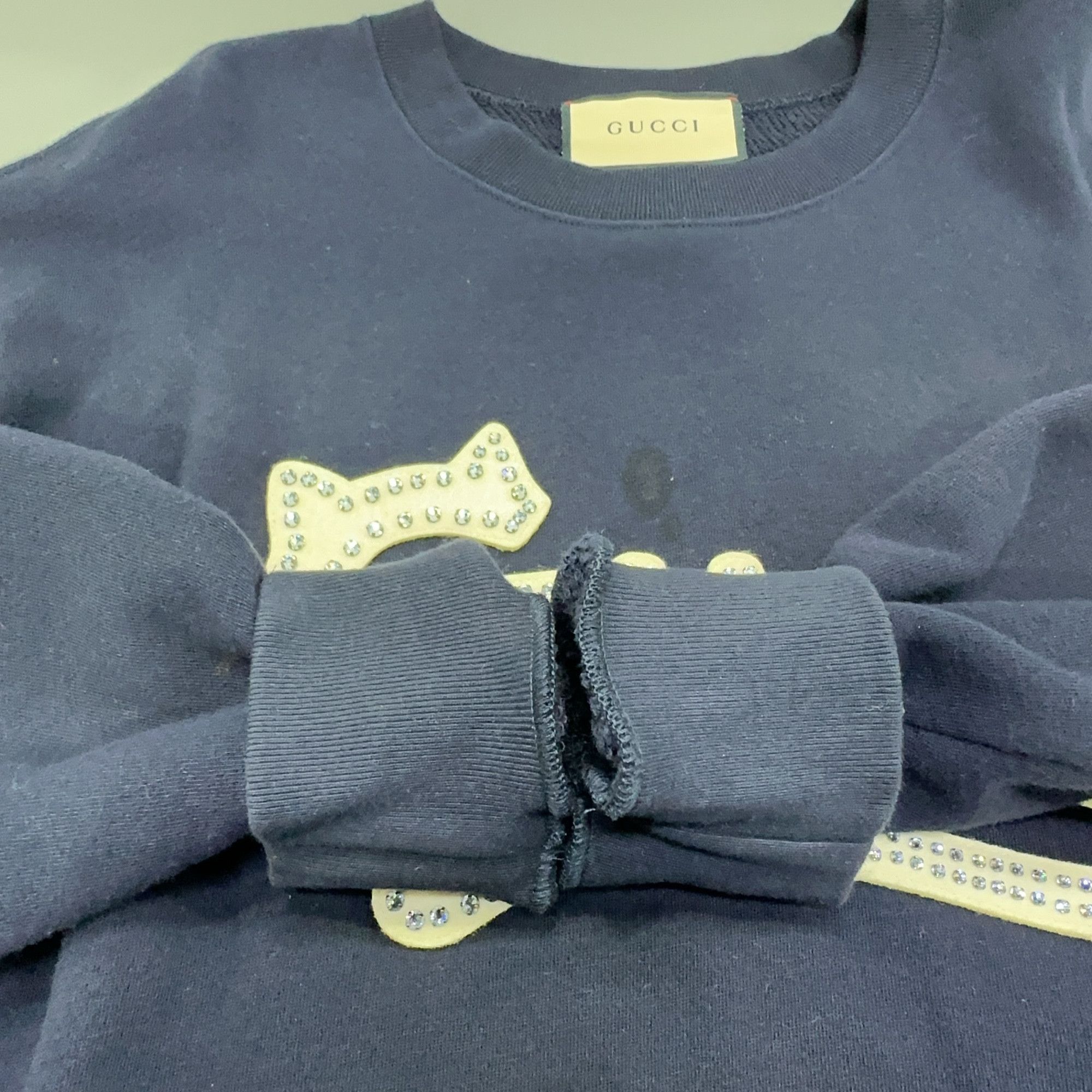 Gucci Gucci Rhinestone Cat Logo Sweatshirt M Size M / US 6-8 / IT 42-44 - 9 Thumbnail