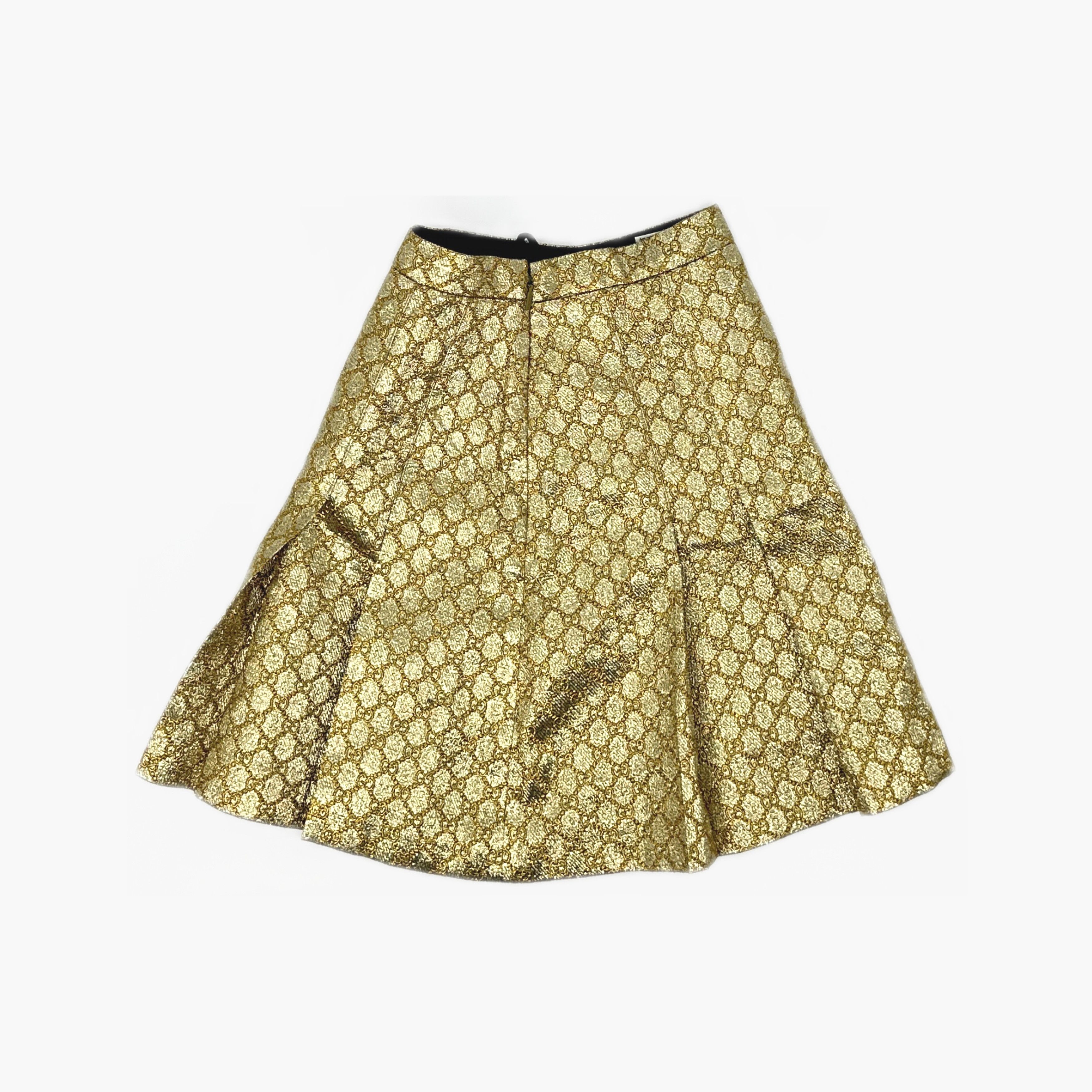 Gucci Gucci Gold Logo Mini Skirt Size 36 Size 25" / US 0 / IT 36 - 2 Thumbnail