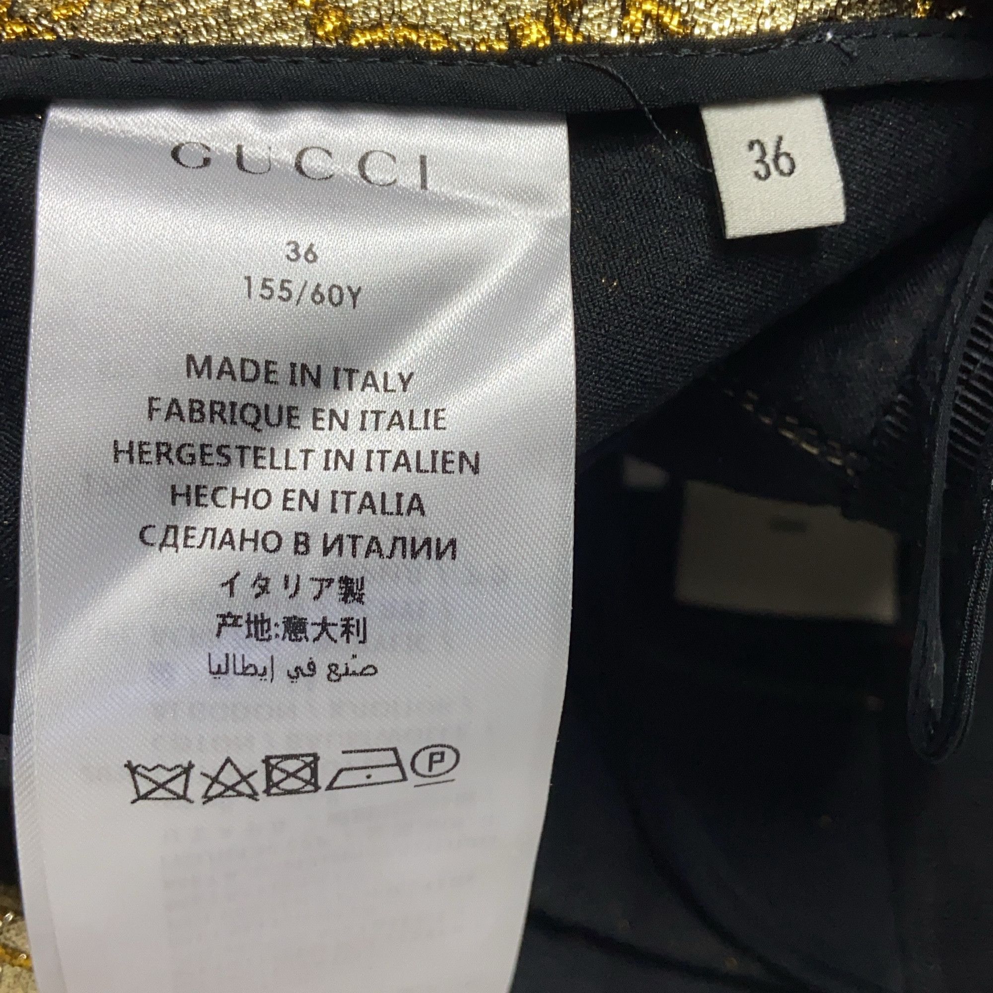 Gucci Gucci Gold Logo Mini Skirt Size 36 Size 25" / US 0 / IT 36 - 4 Thumbnail