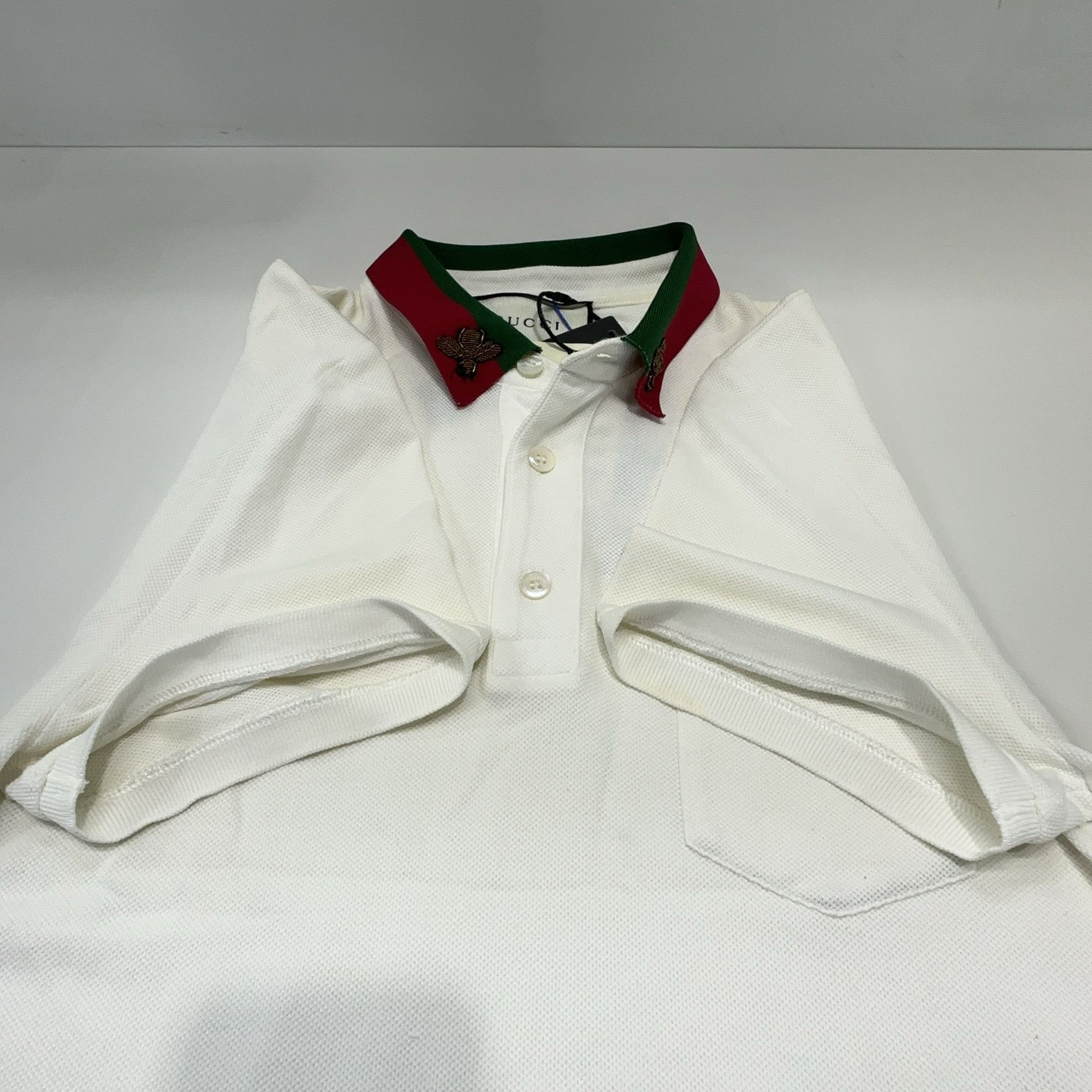 Gucci Gucci Bee Collar Polo Shirt Size M Size US M / EU 48-50 / 2 - 9 Thumbnail