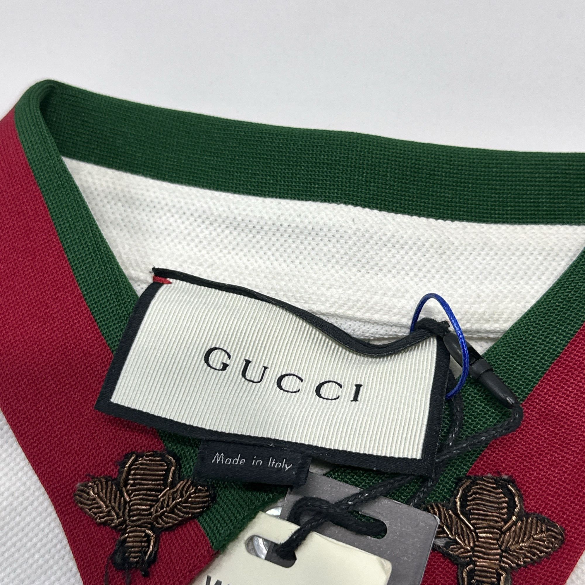 Gucci Gucci Bee Collar Polo Shirt Size M Size US M / EU 48-50 / 2 - 3 Thumbnail